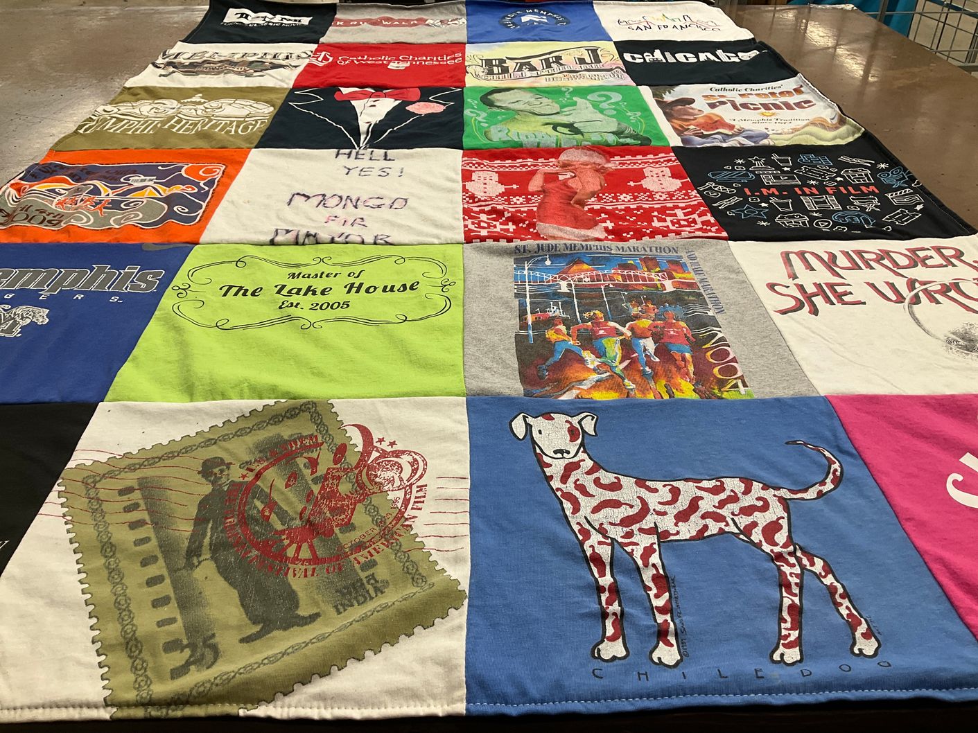 T-shirt quilt featuring memphis tigers by Tara from TN