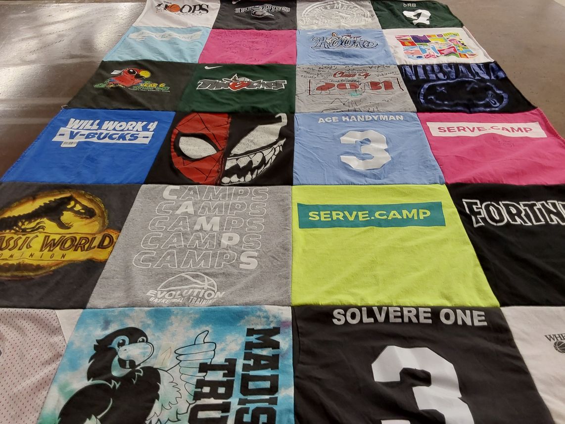 T-shirt quilt featuring evolution basketball training by Jennifer from VA