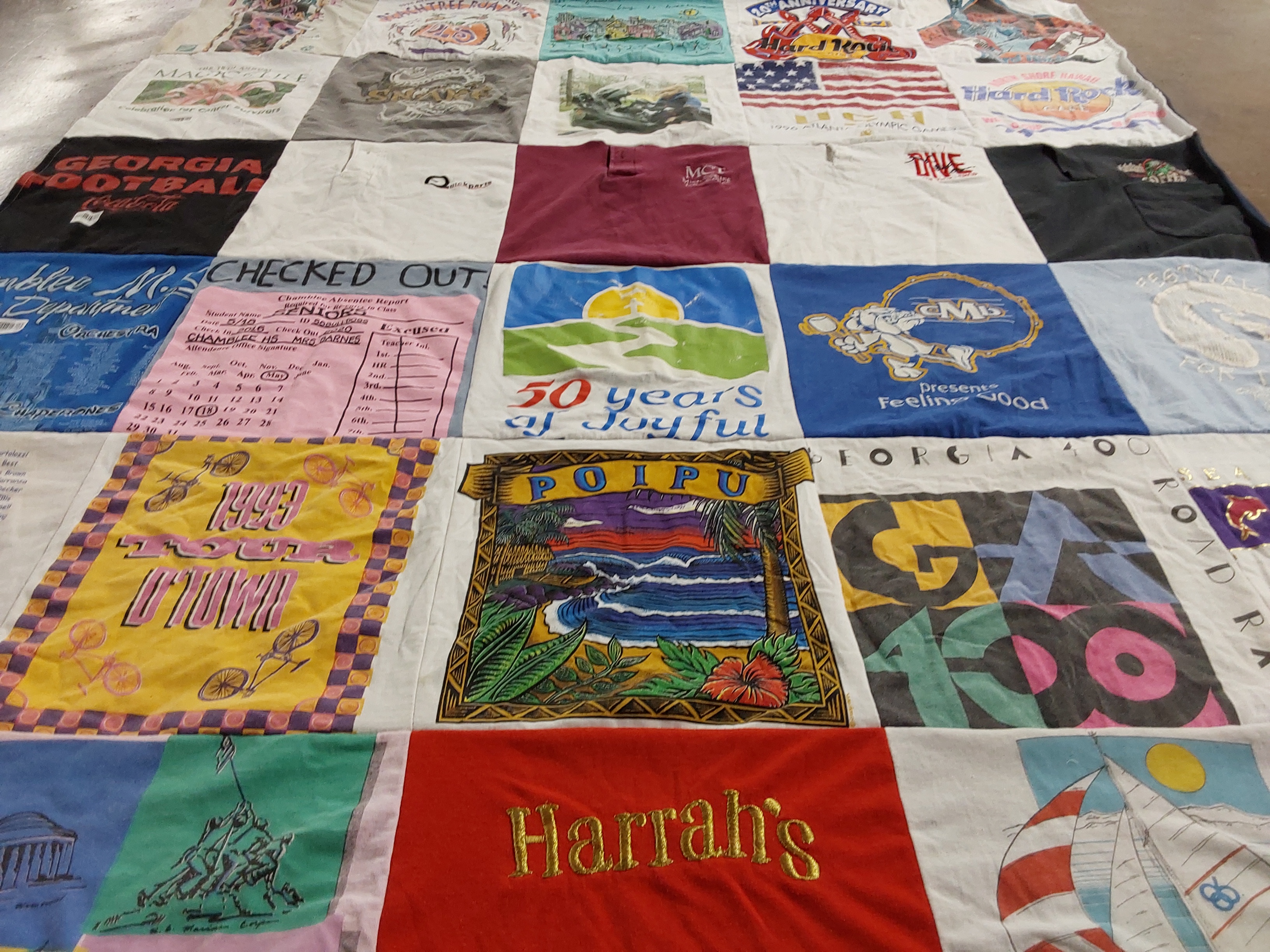 T-shirt quilt from georgia college by Lizzie from GA