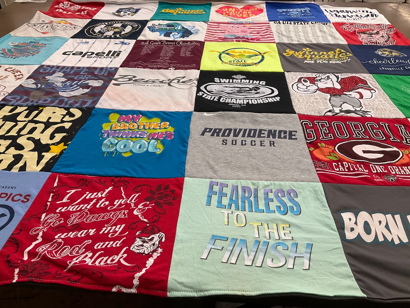 T-shirt quilt featuring georgia football by Jaci from GA