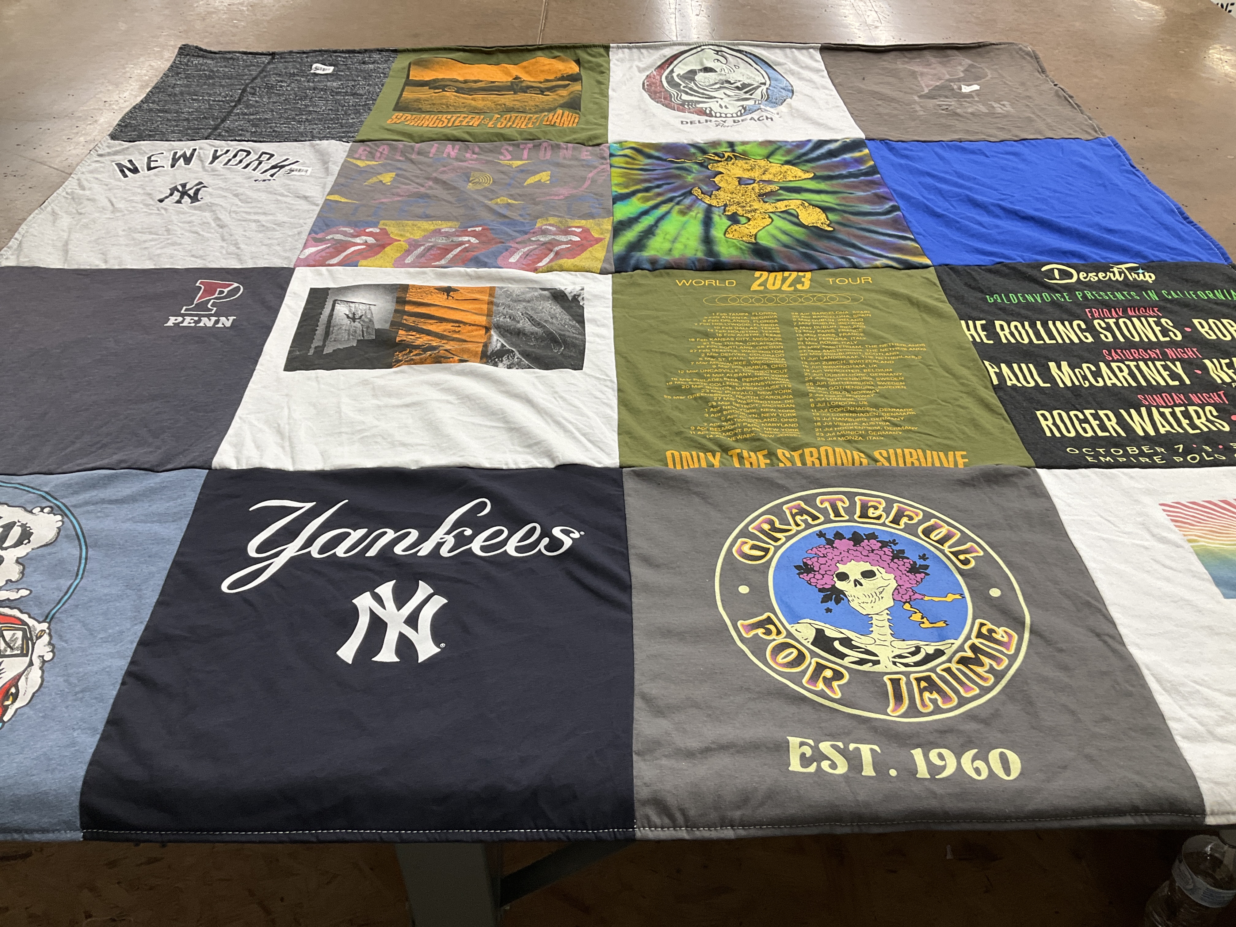 T-shirt quilt featuring new york yankees by Denise from NY