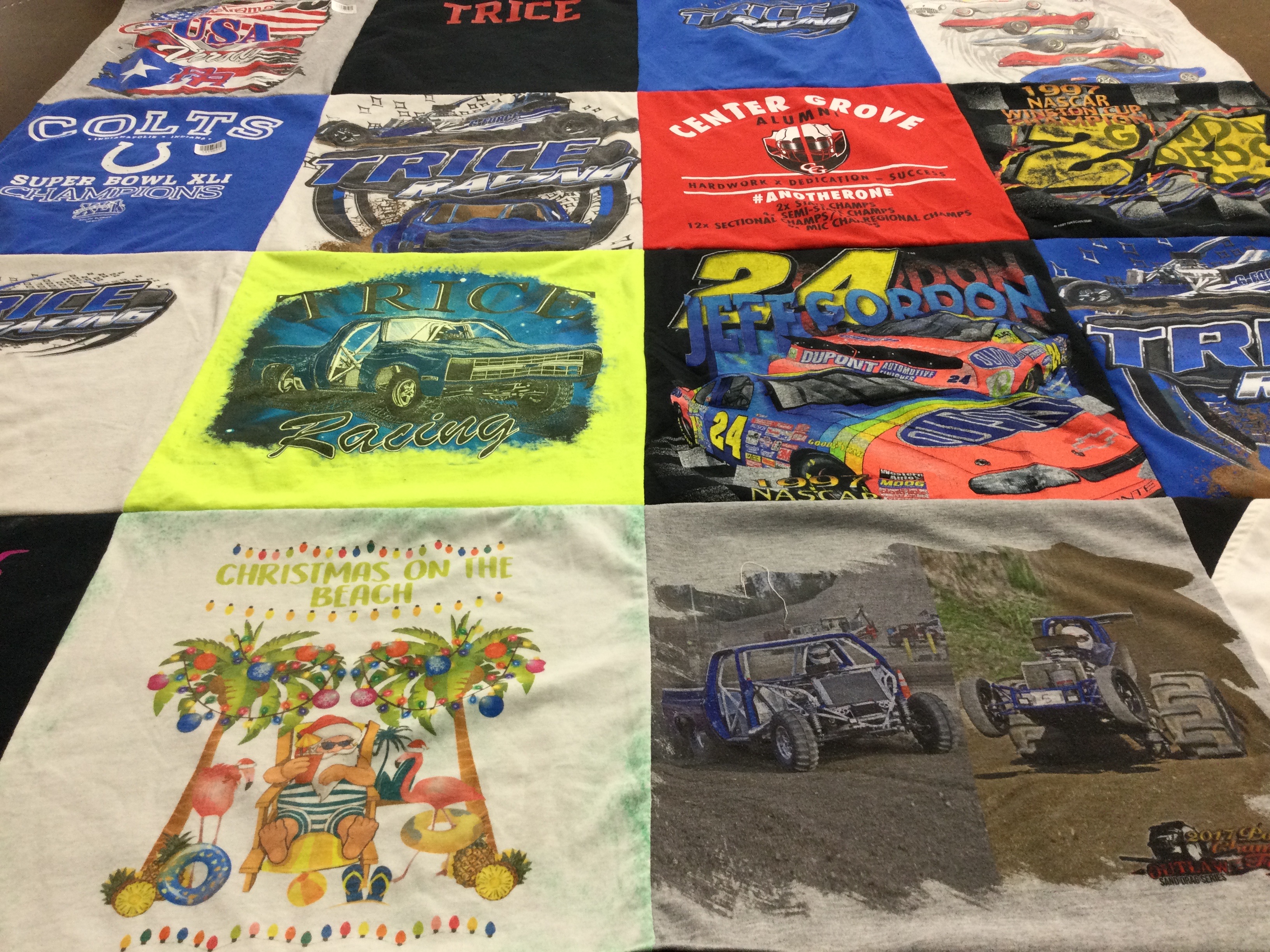 T-shirt quilt featuring indianapolis colts by Dawn from IN