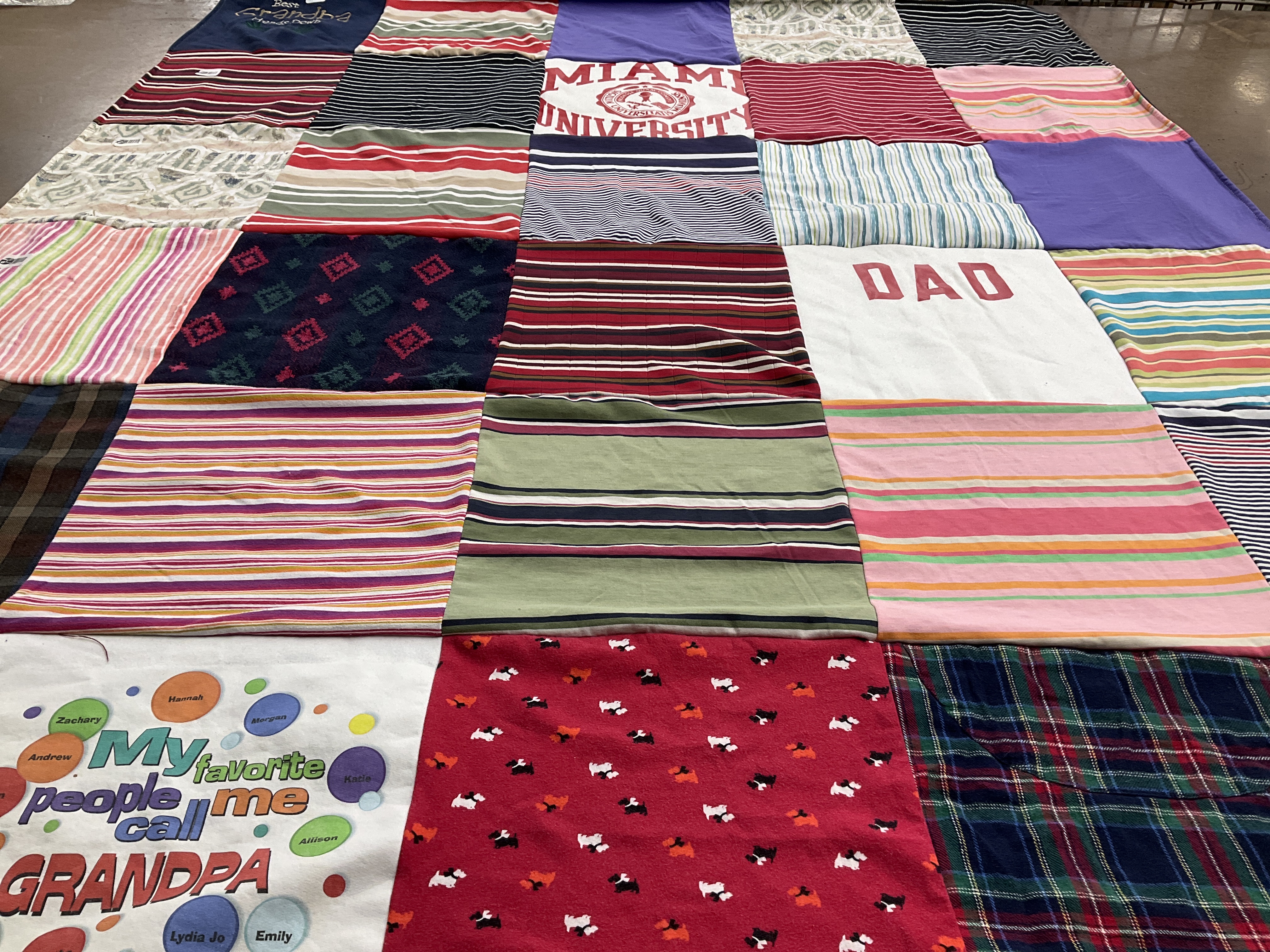 T-shirt quilt from miami university by Barbara from OH