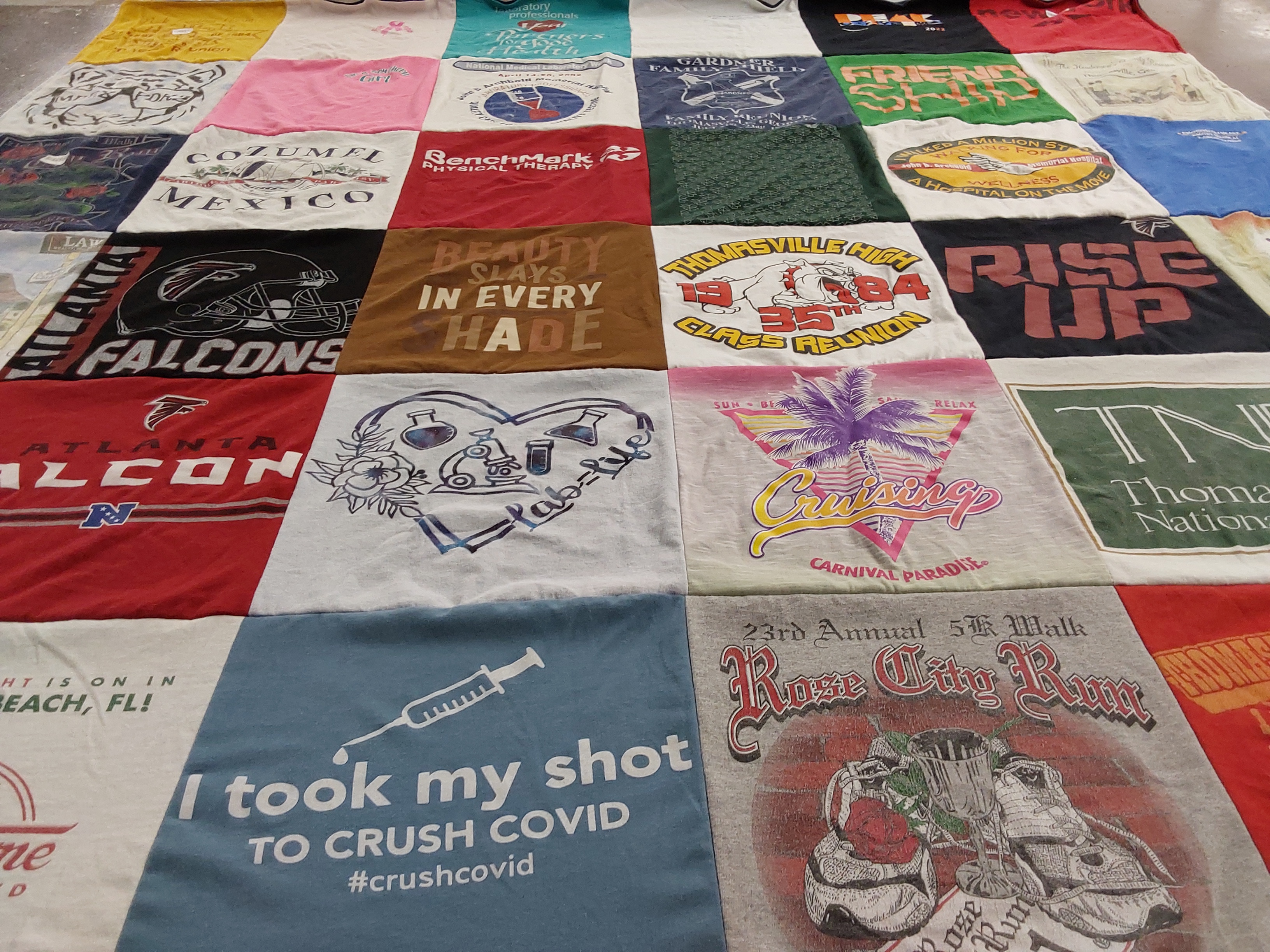T-shirt quilt featuring atlanta falcons by YVETTE from GA