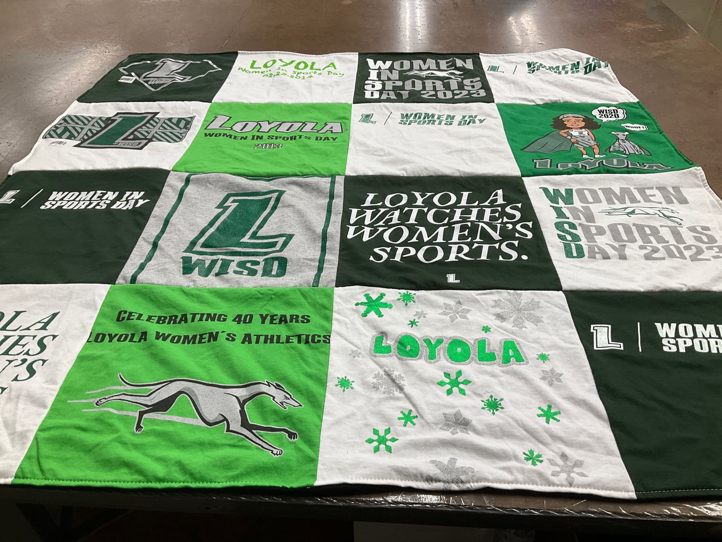 T-shirt quilt from loyola university by Hope from MD