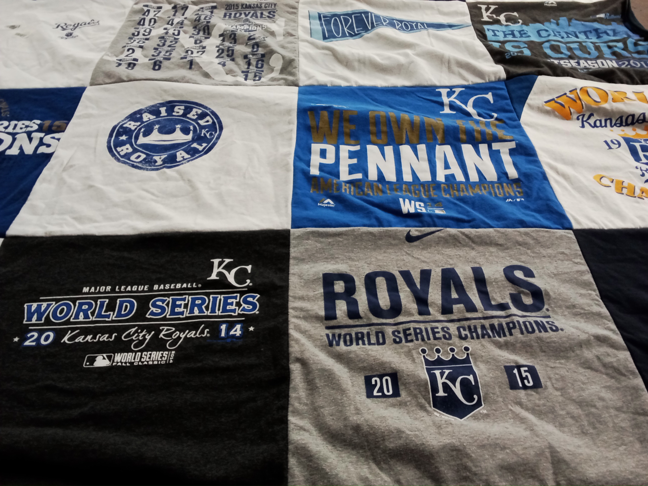 T-shirt quilt featuring kansas city royals by Marla from KS