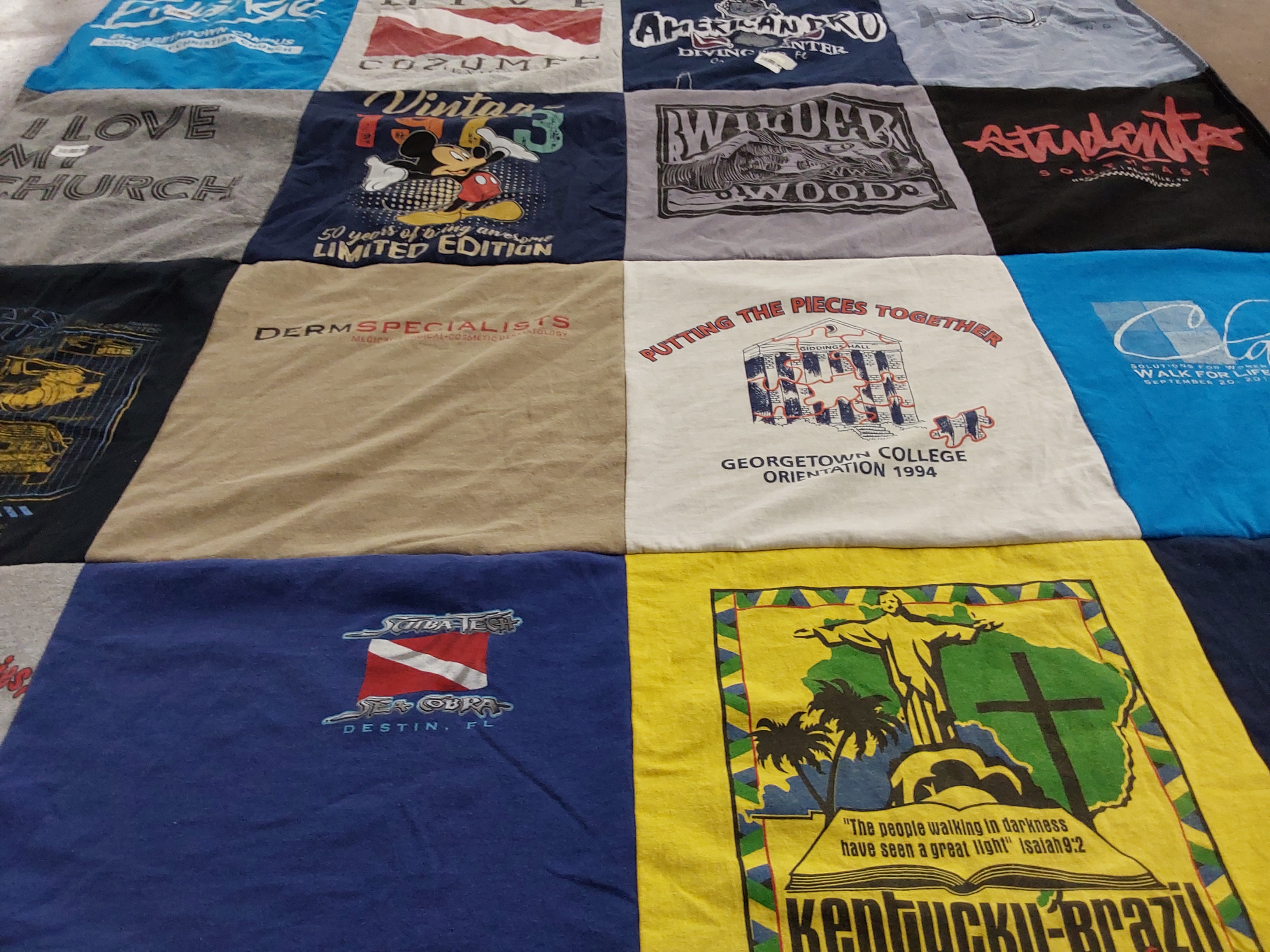 T-shirt quilt from georgetown college by Chad from KY