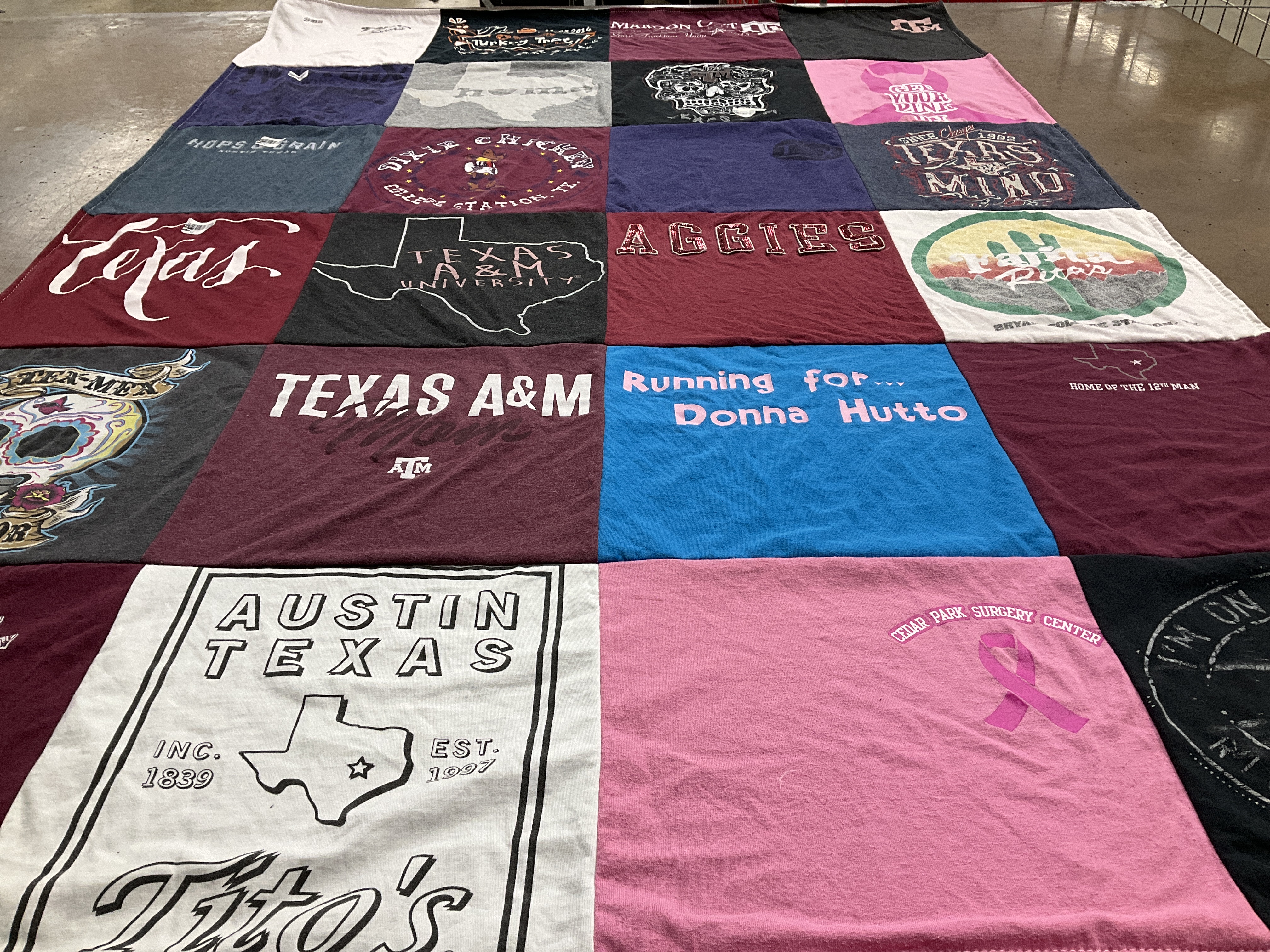 T-shirt quilt featuring texas a&m aggies by Katie from FL
