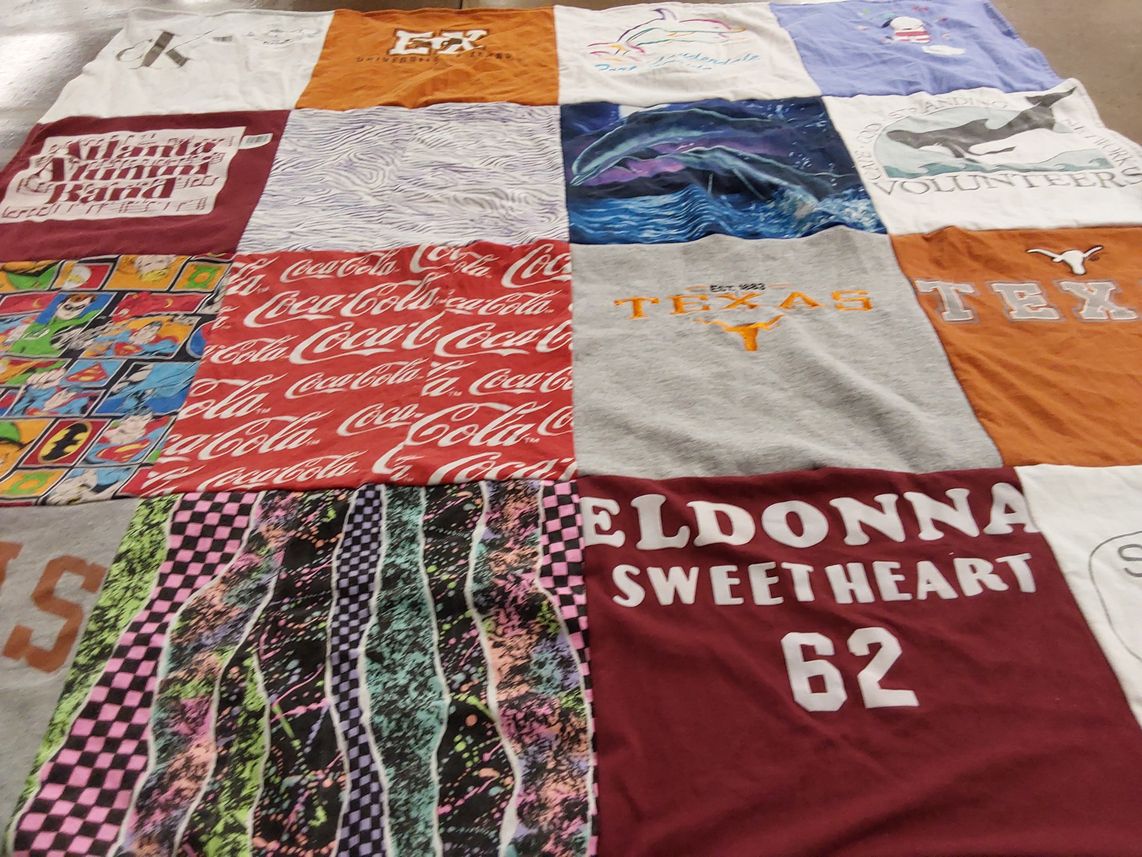 T-shirt quilt from university of texas by Danna from TX