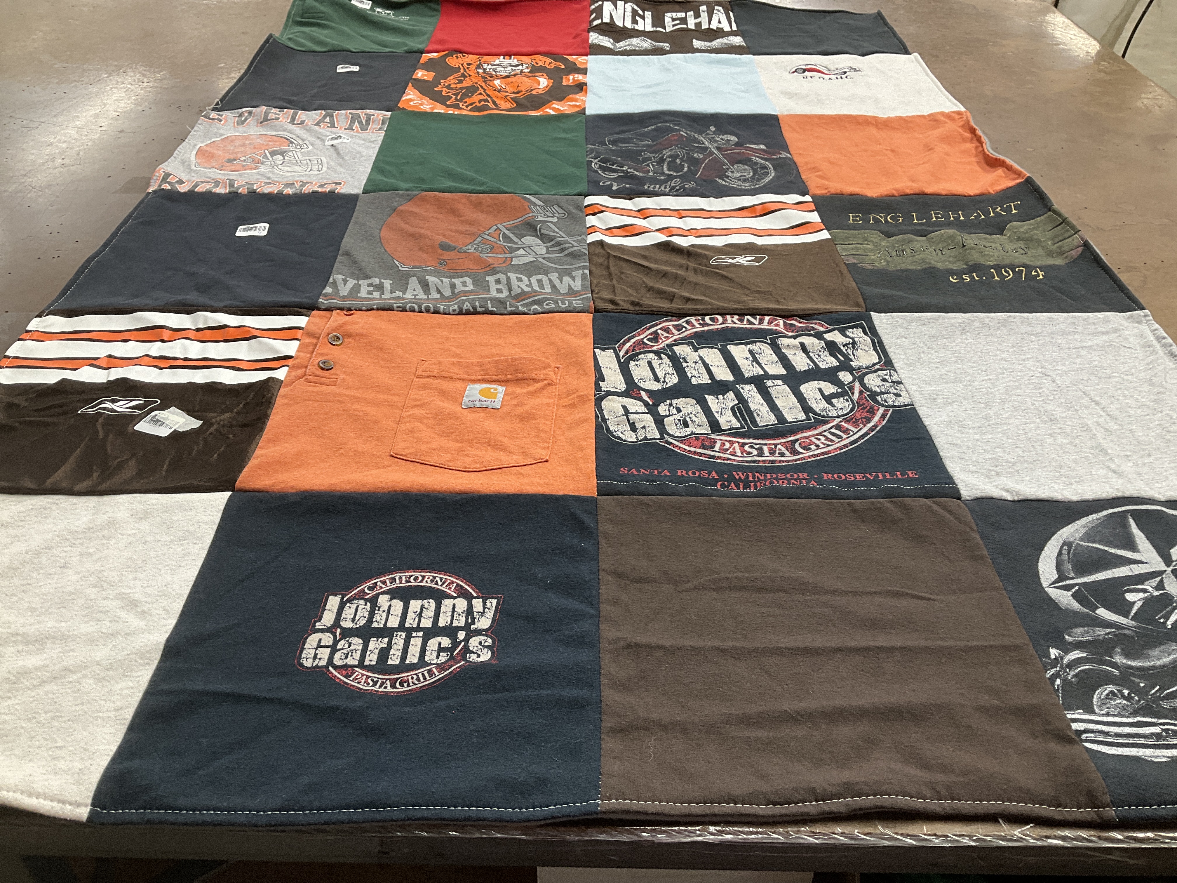 T-shirt quilt featuring cleveland browns by Jody from KS