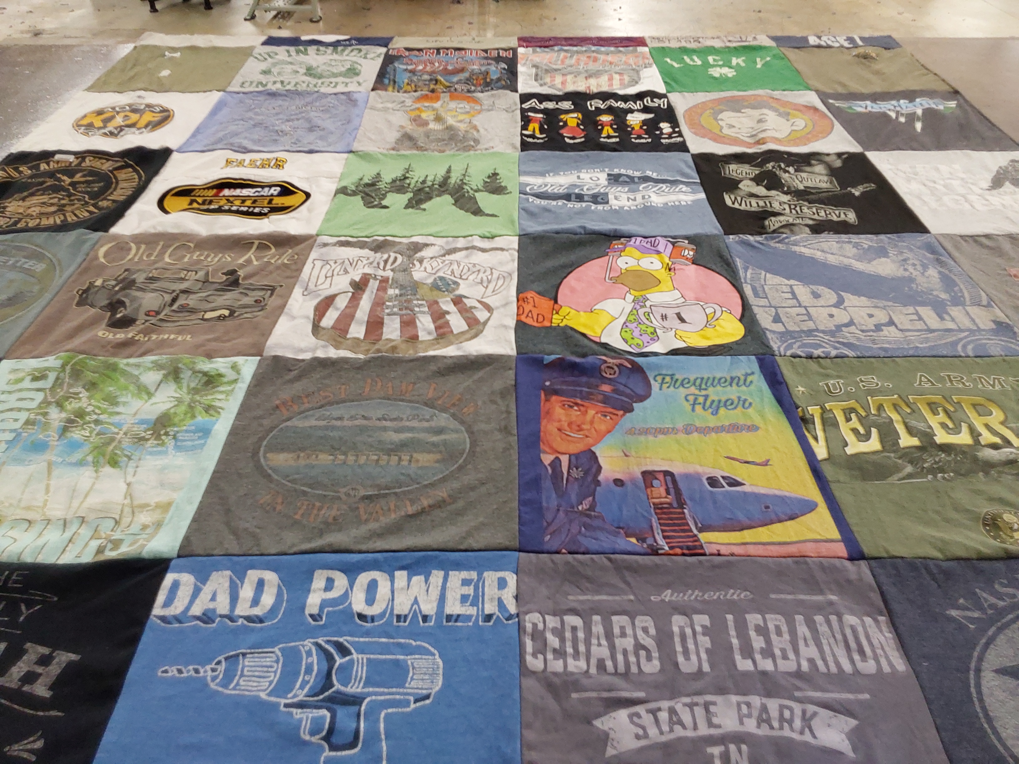 T-shirt quilt from university by Ron from TN