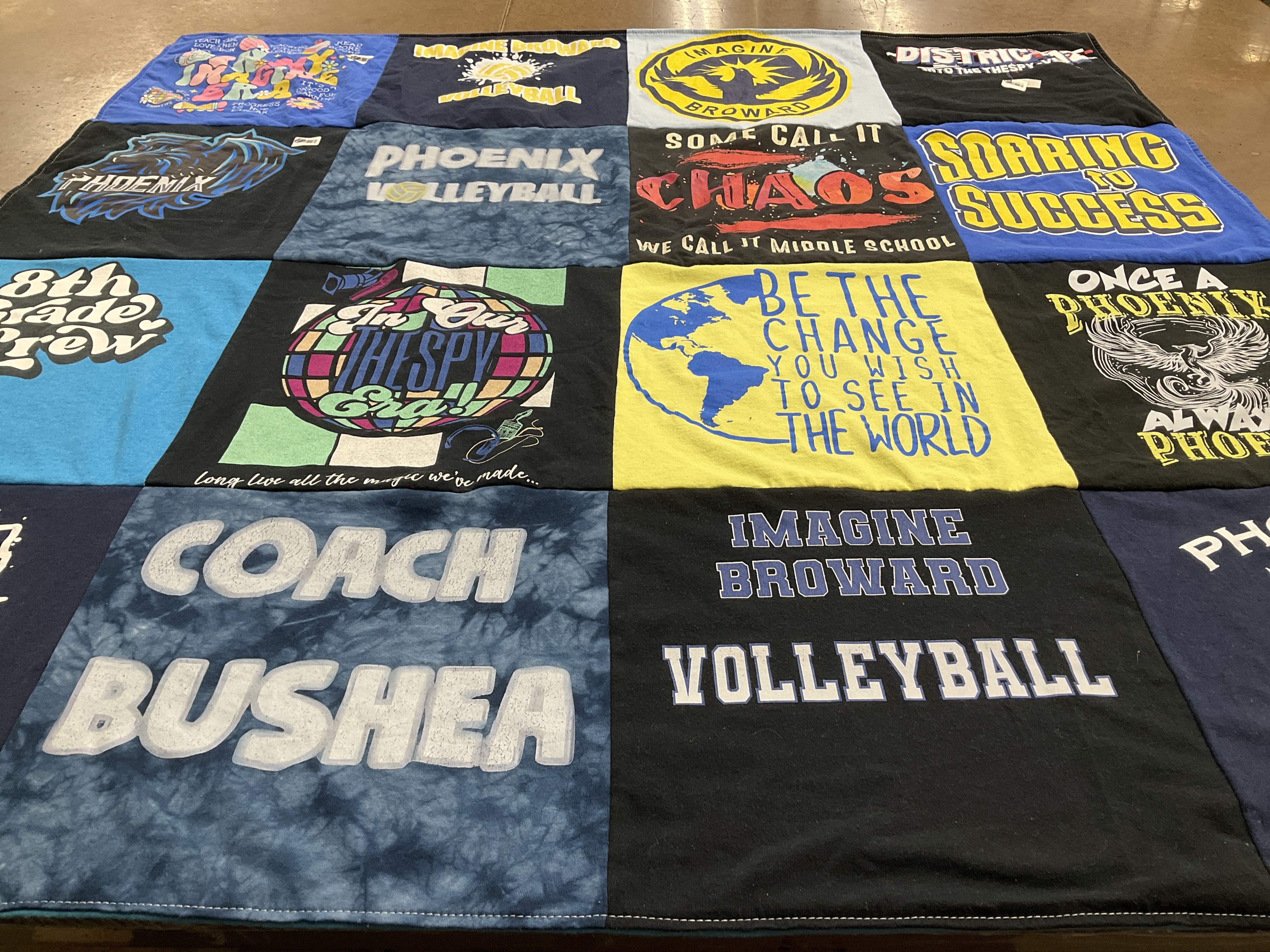 T-shirt quilt featuring phoenix volleyball by Melissa from FL