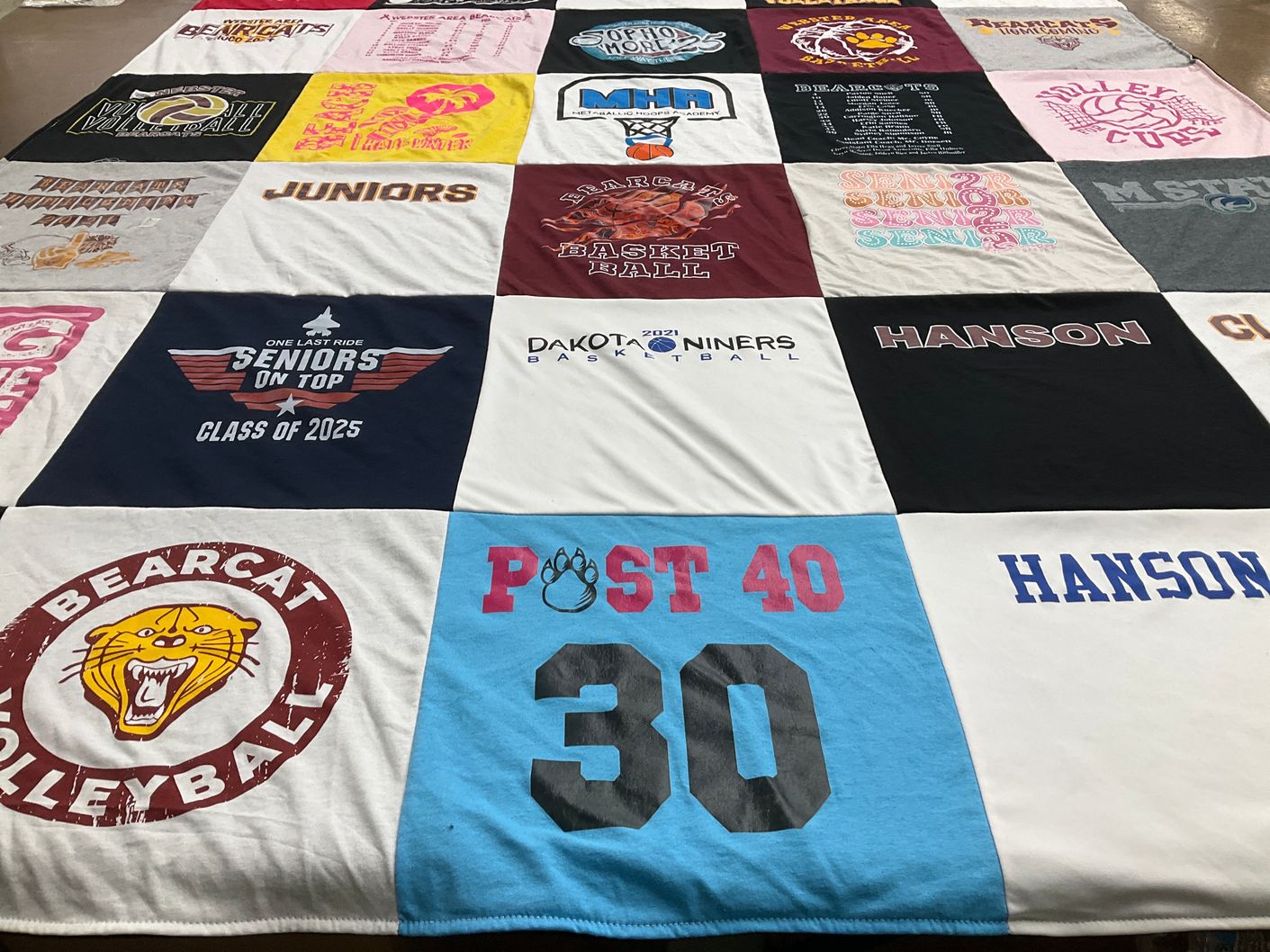 T-shirt quilt featuring dakota niners basketball by Ashley from SD