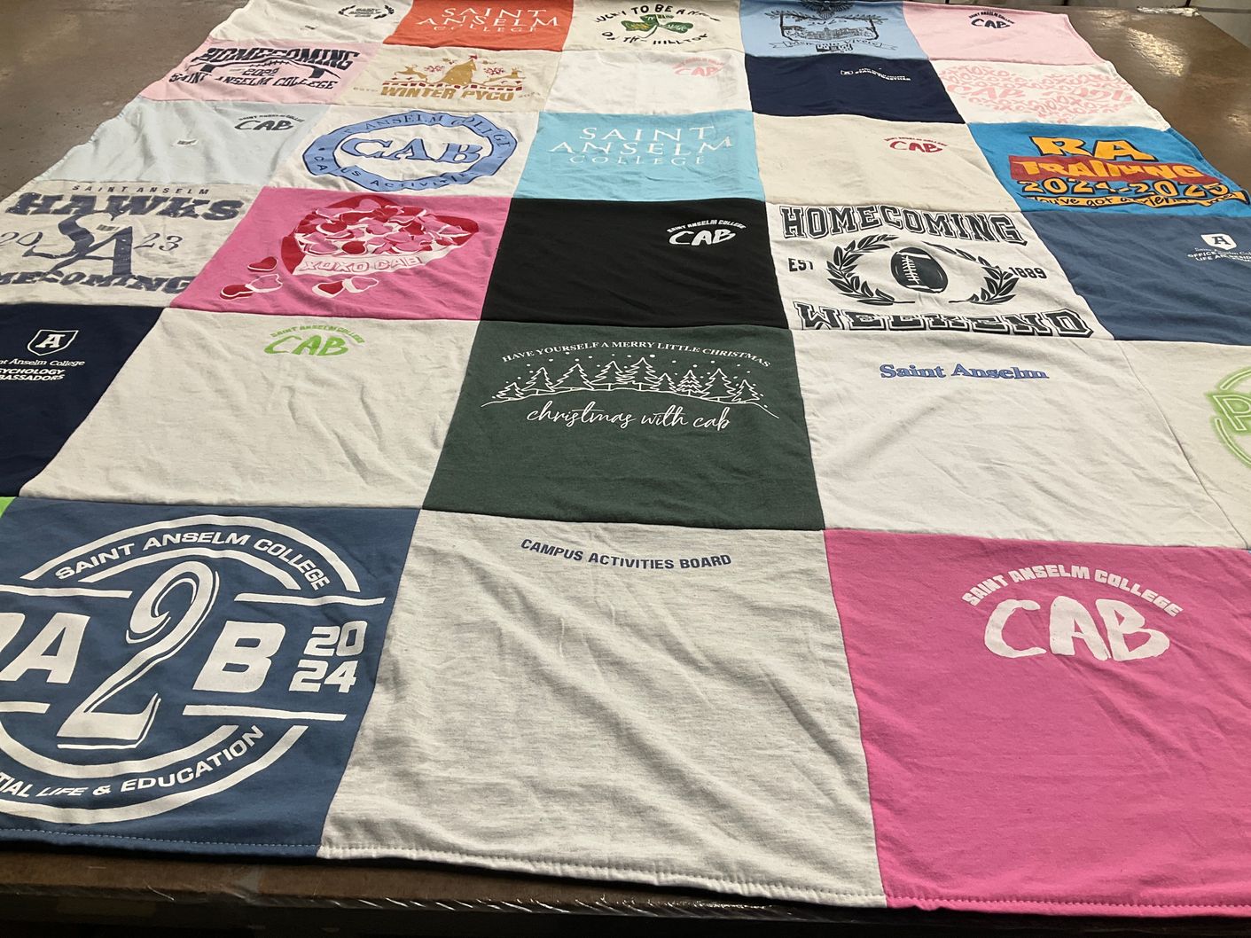 T-shirt quilt from saint anselm college by Mary-Hannah from NH