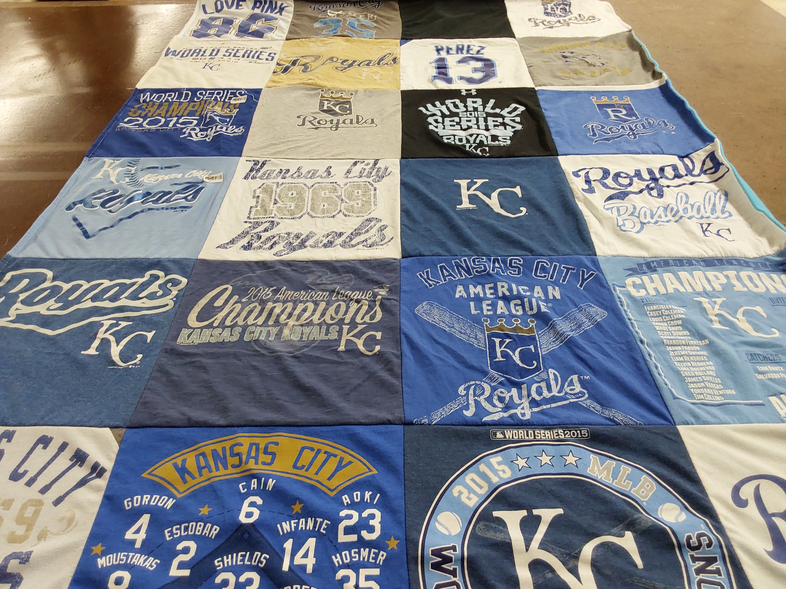 T-shirt quilt featuring kansas city royals by Kimberly  from MO