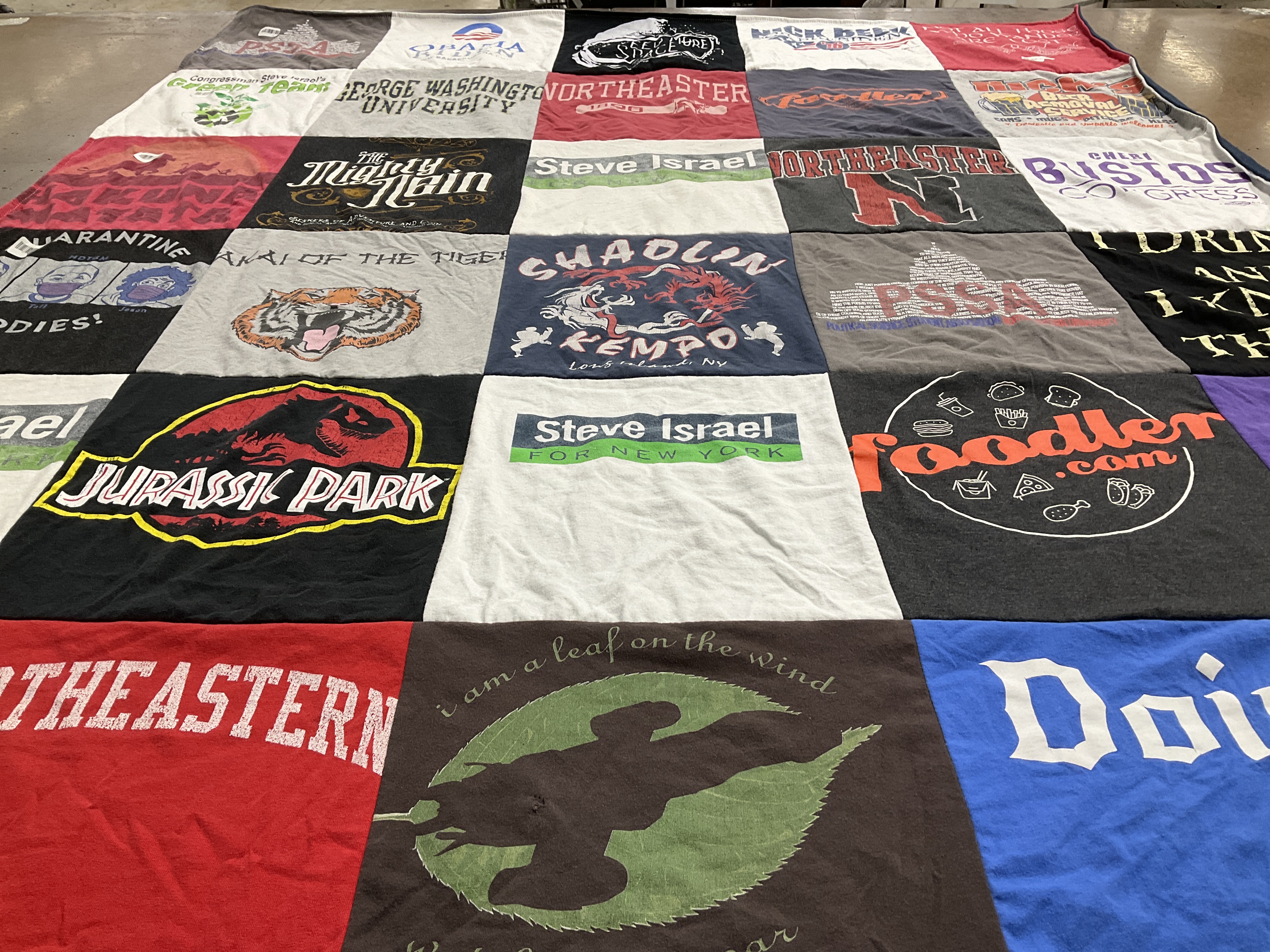 T-shirt quilt featuring northeastern university by Nicholas from DC