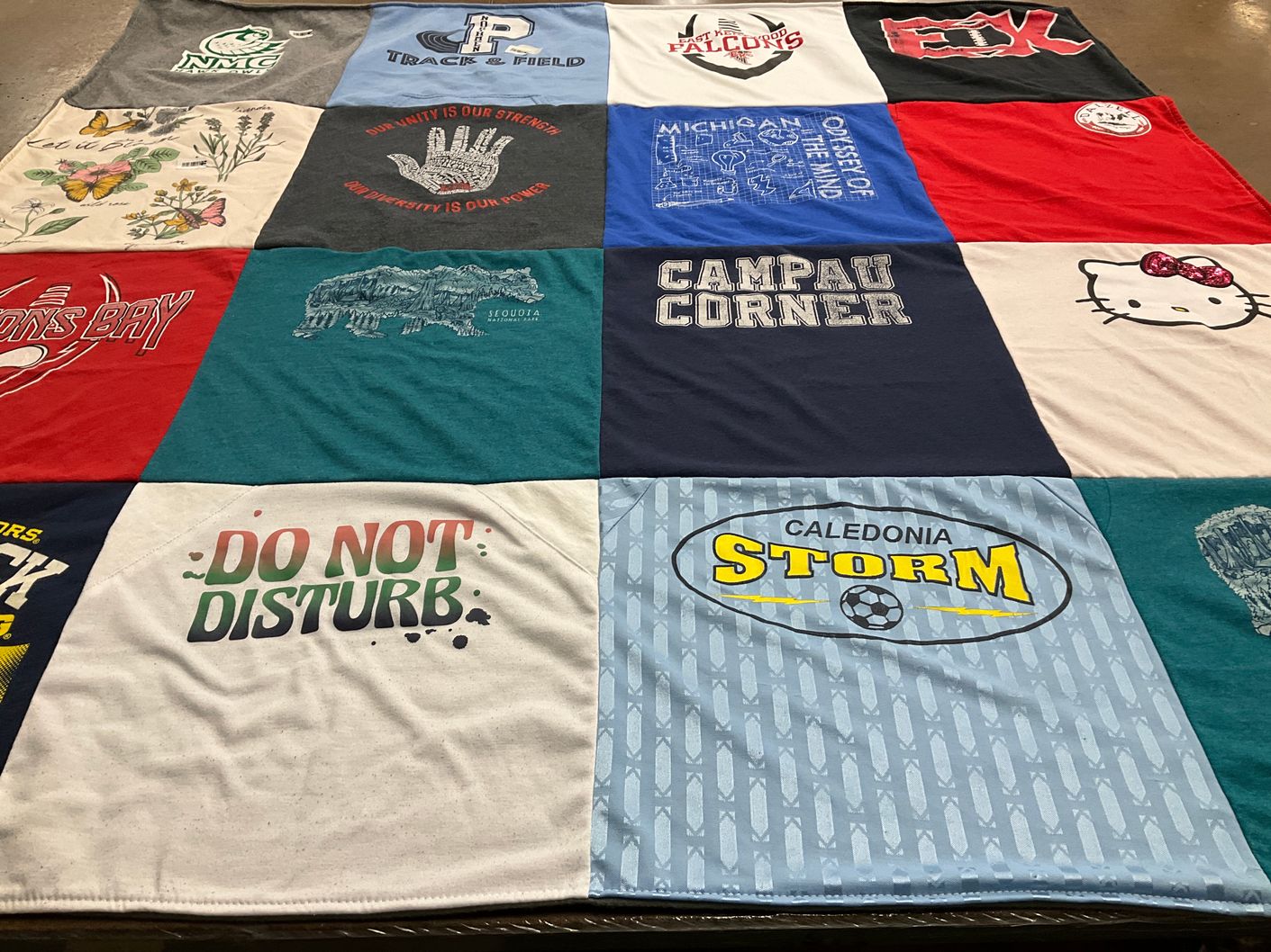T-shirt quilt featuring caledonia storm by Billie from MI