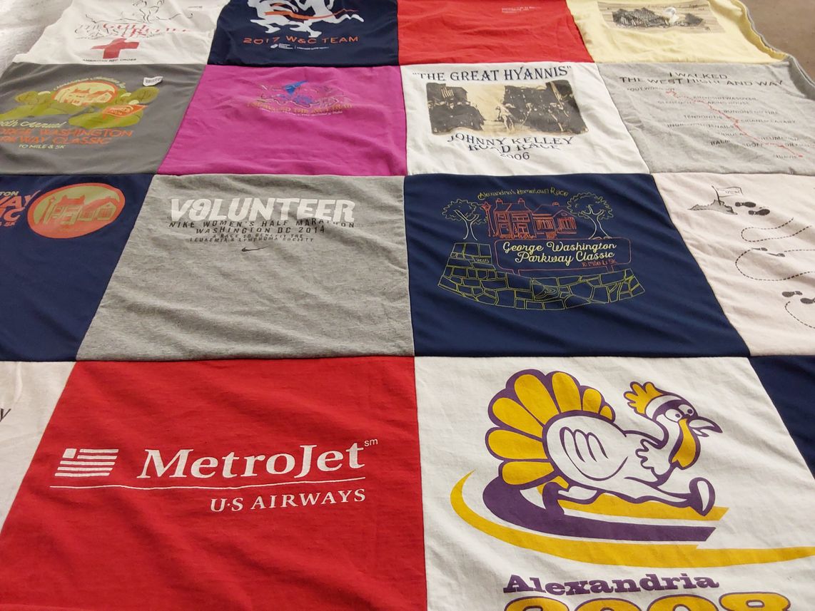 T-shirt quilt featuring w&c team by Christine from VA