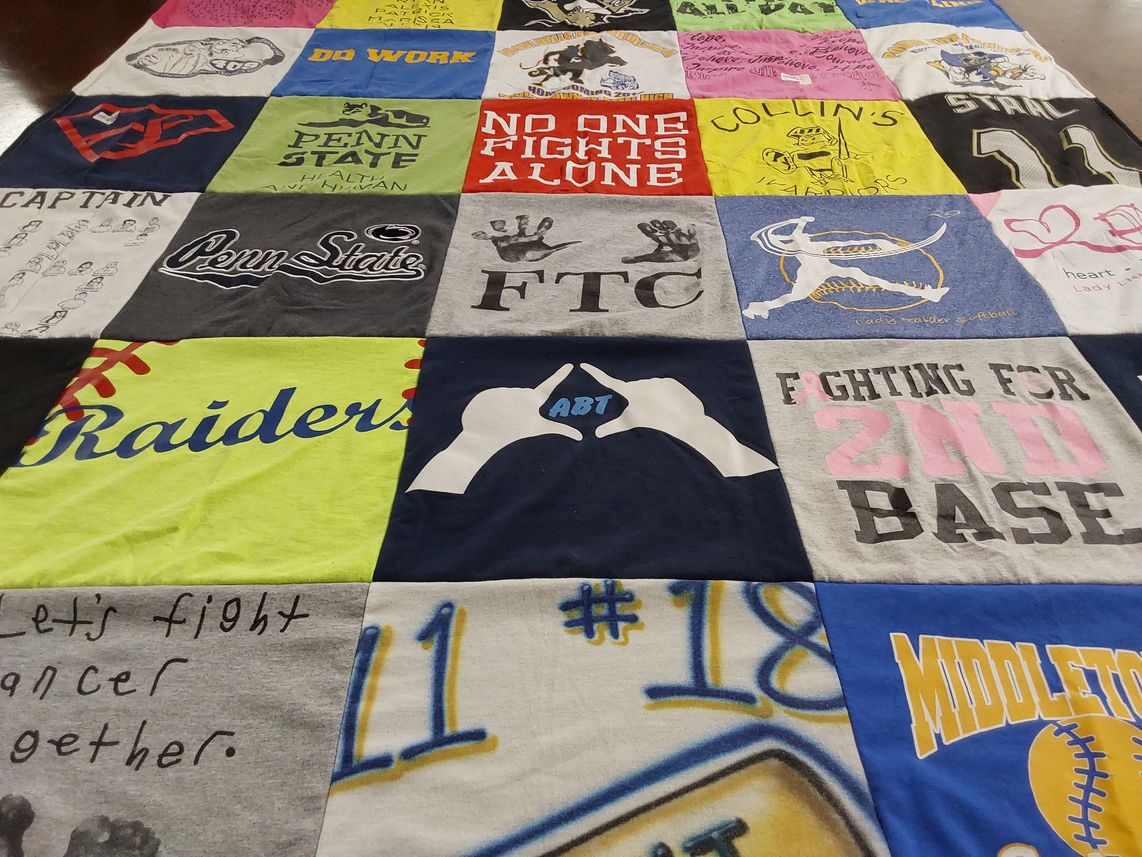 T-shirt quilt featuring raiders by Tami from PA