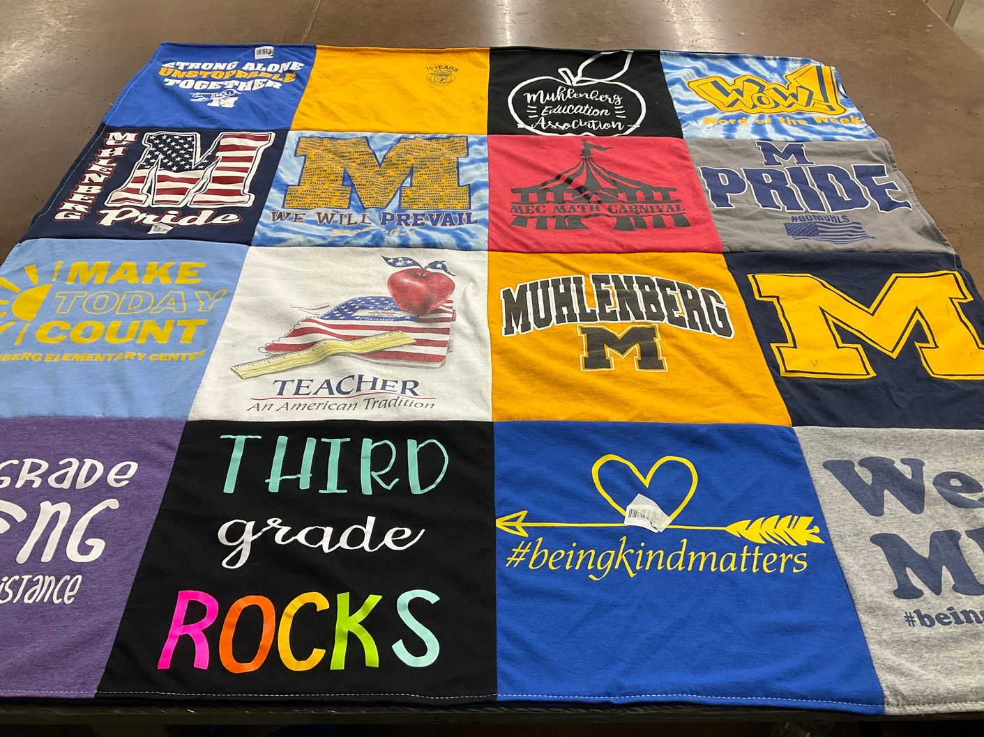 T-shirt quilt featuring muhlenberg high school by Megan from PA