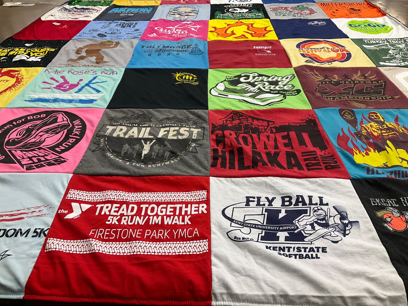 T-shirt quilt featuring kent state university softball by Nancy from OH