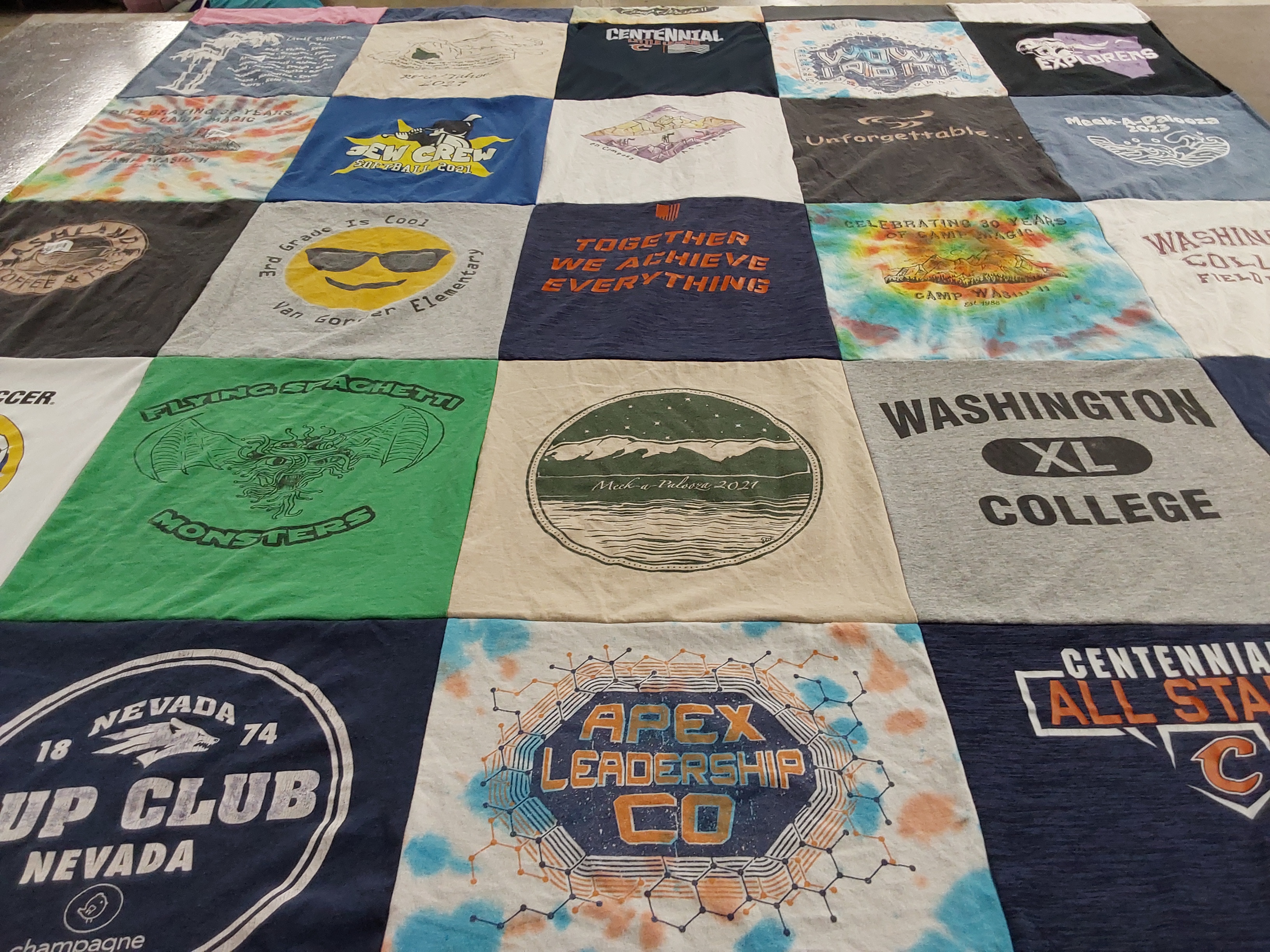 T-shirt quilt featuring centennial all stars by Toby from PA