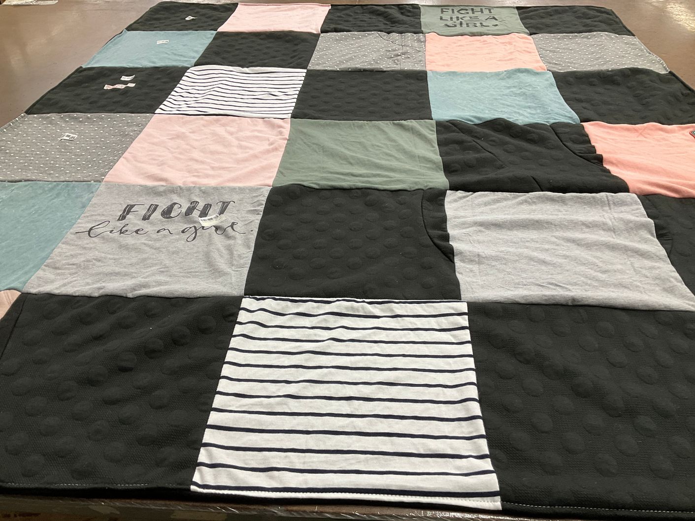 T-shirt quilt with empowerment, feminism themes by sarah from UT