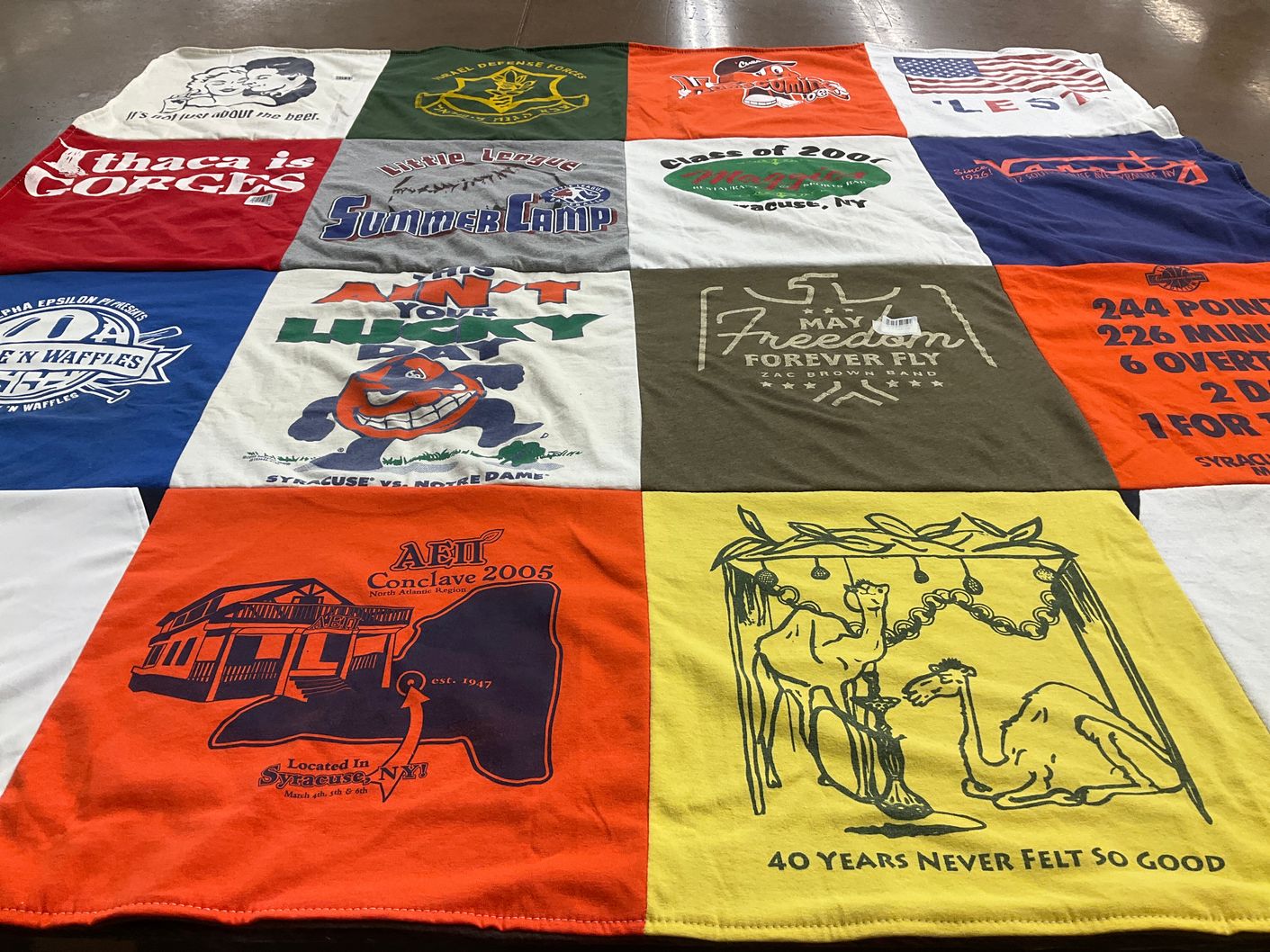 T-shirt quilt from syracuse university by Karolina from CT