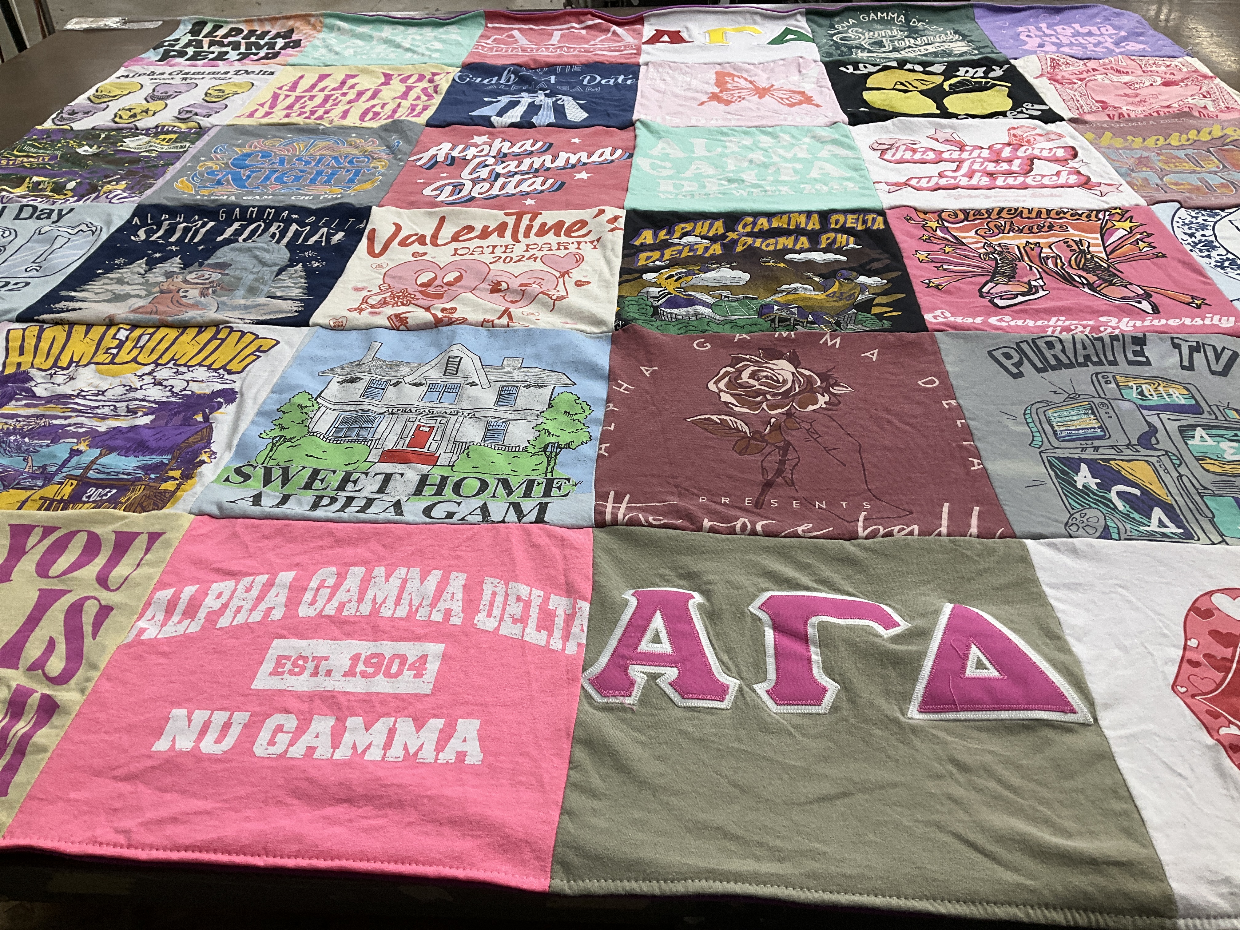 T-shirt quilt from east carolina university by Summer from NC