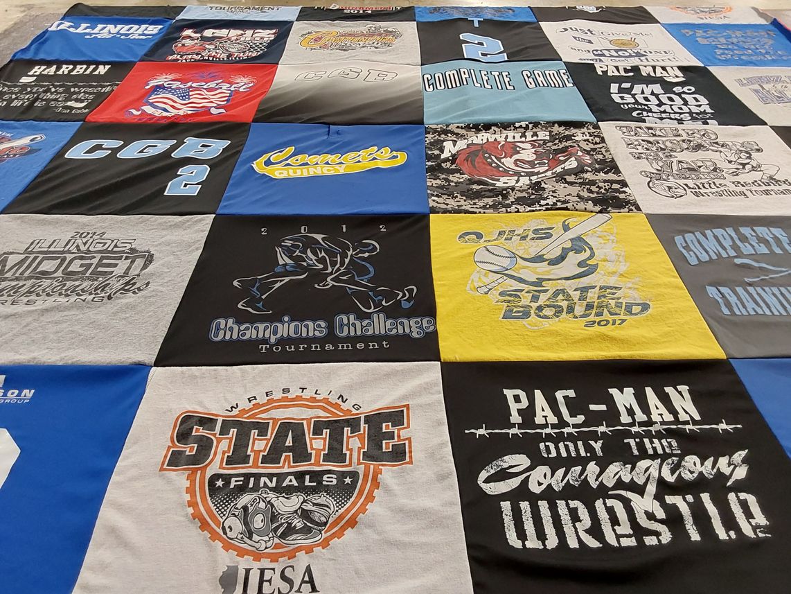T-shirt quilt from quincy high school by melissa from IL