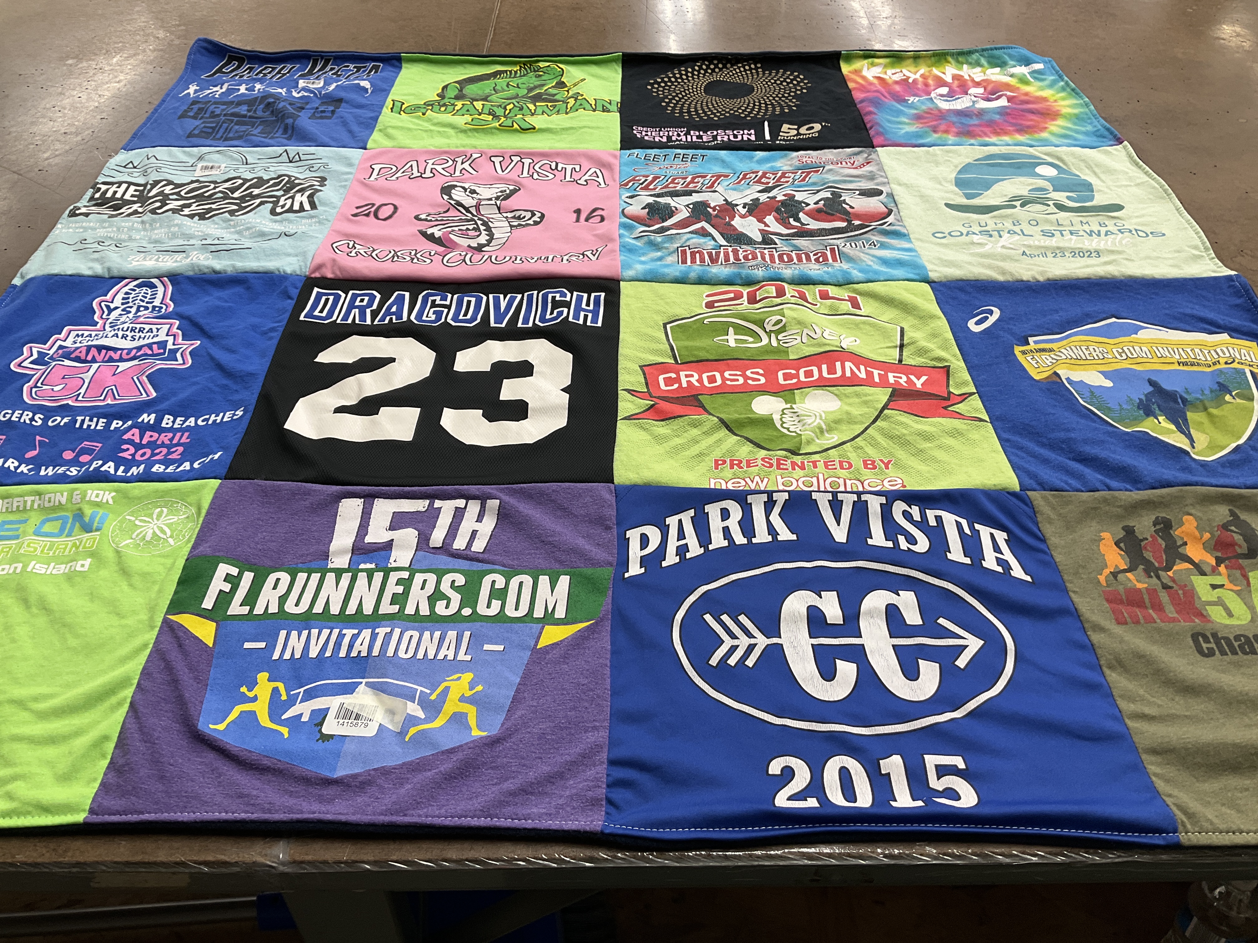 T-shirt quilt featuring park vista cross country by Taylor from FL