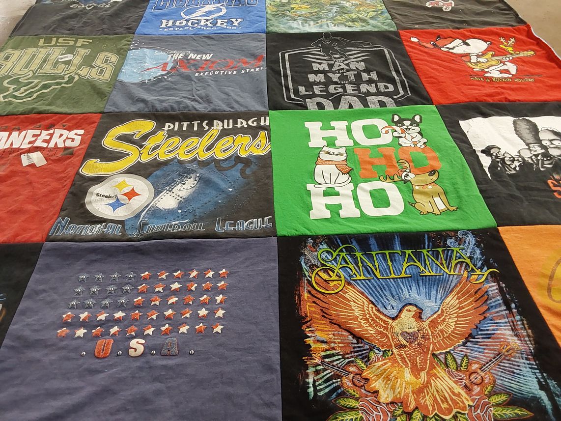 T-shirt quilt featuring pittsburgh steelers by Kathleen from FL
