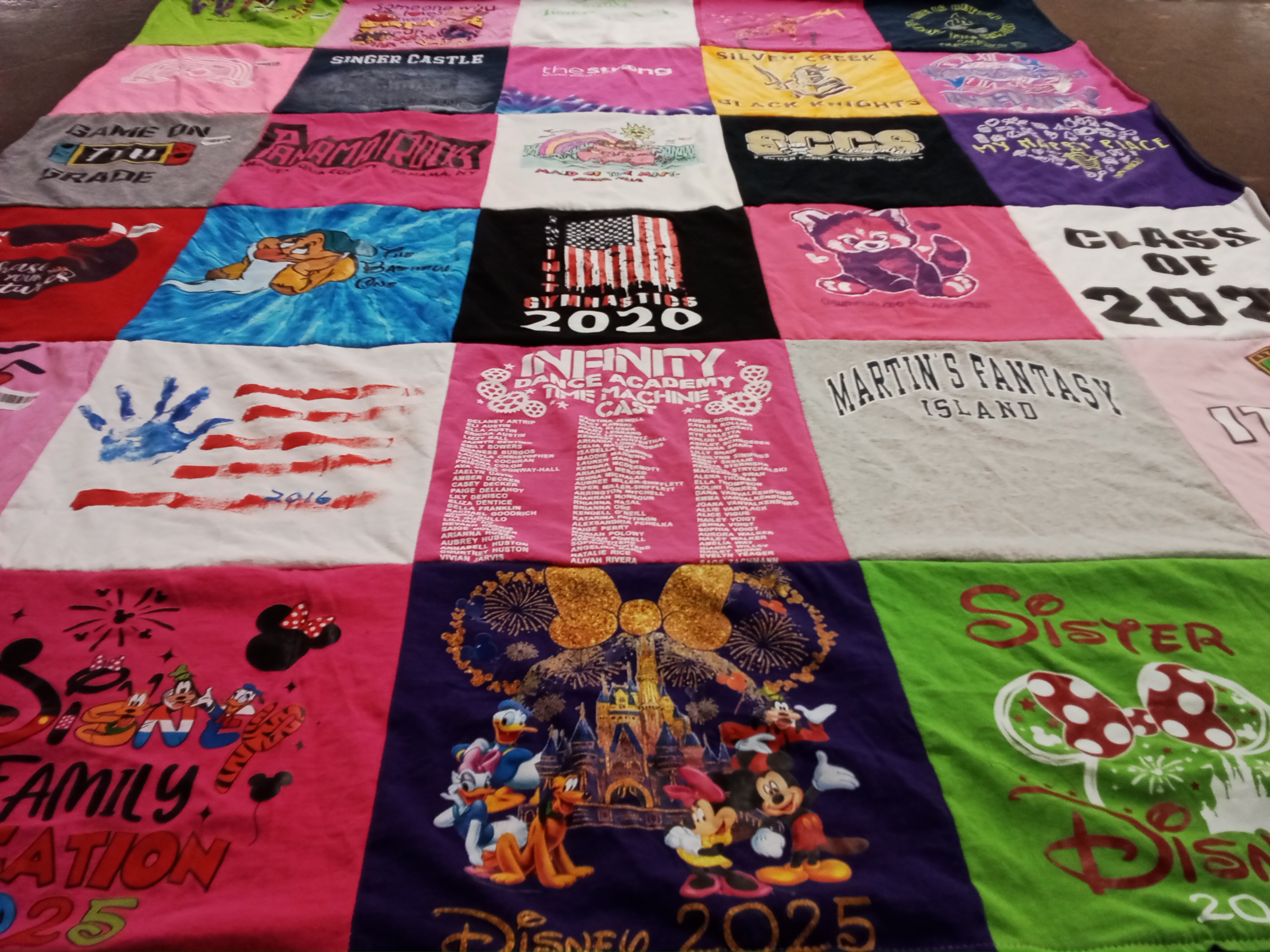 T-shirt quilt from silver creek high school, black heights high school by Donna from NY
