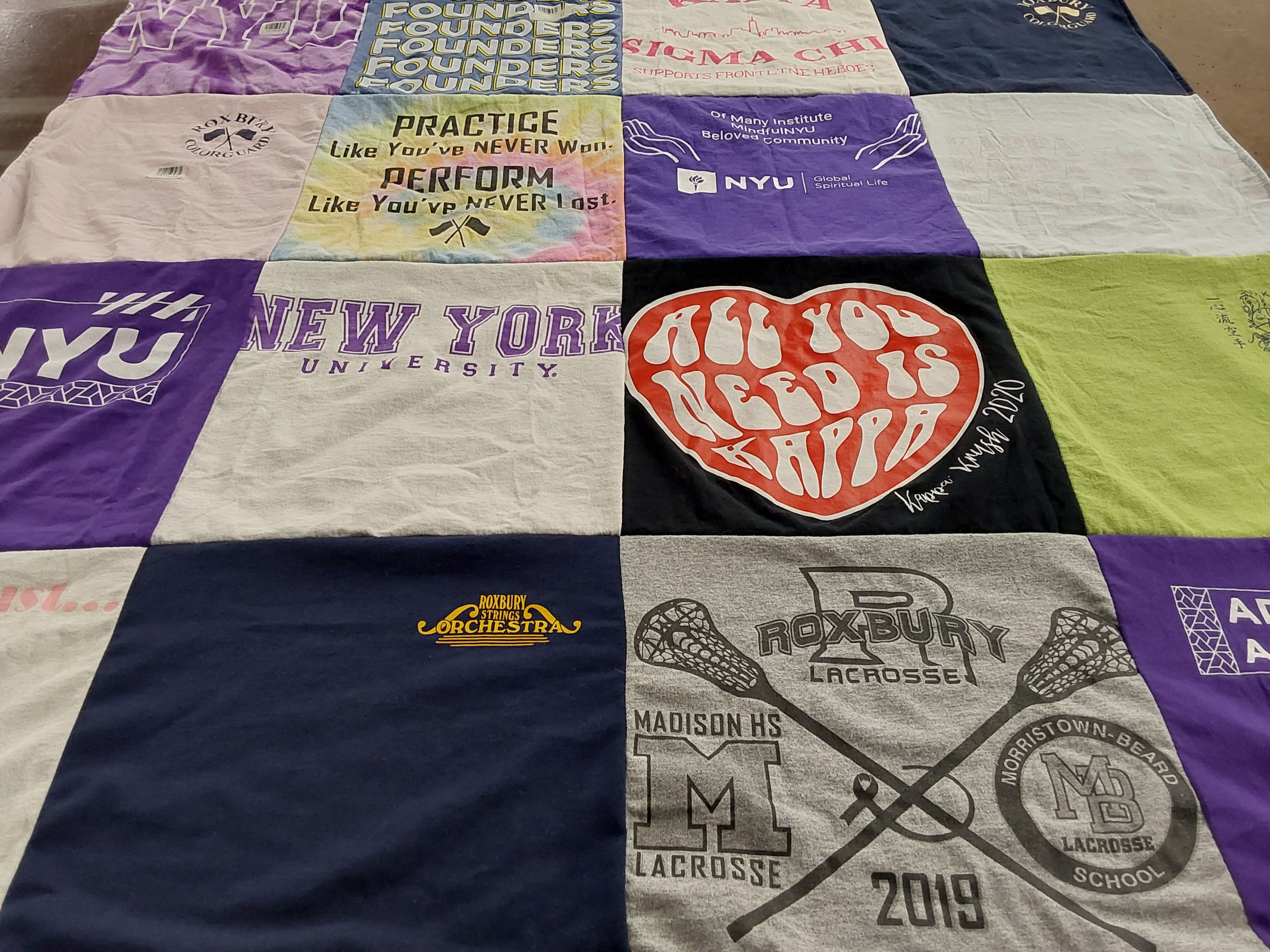 T-shirt quilt featuring roxbury lacrosse by Michelle from NJ