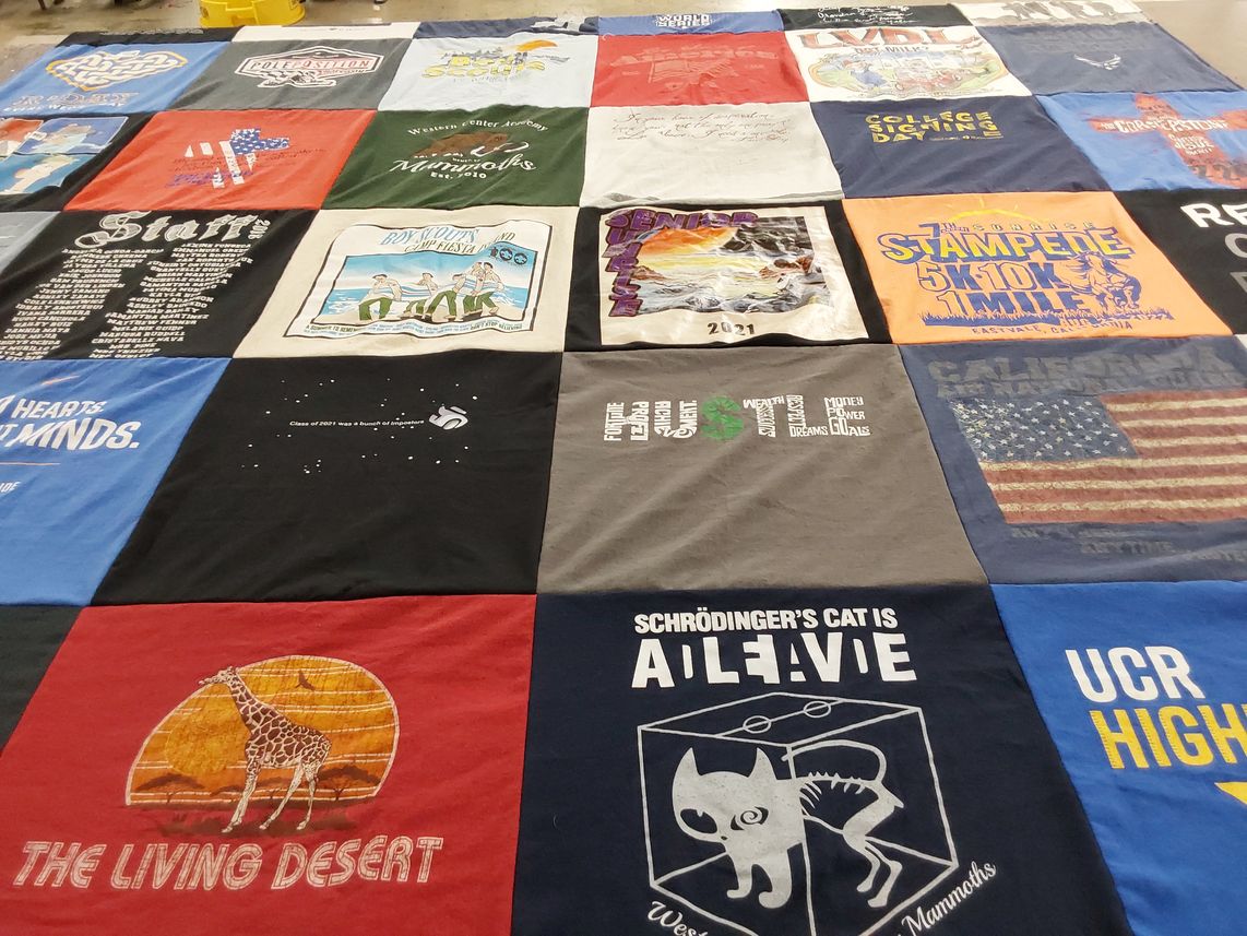 T-shirt quilt from uc riverside by Toni from CA