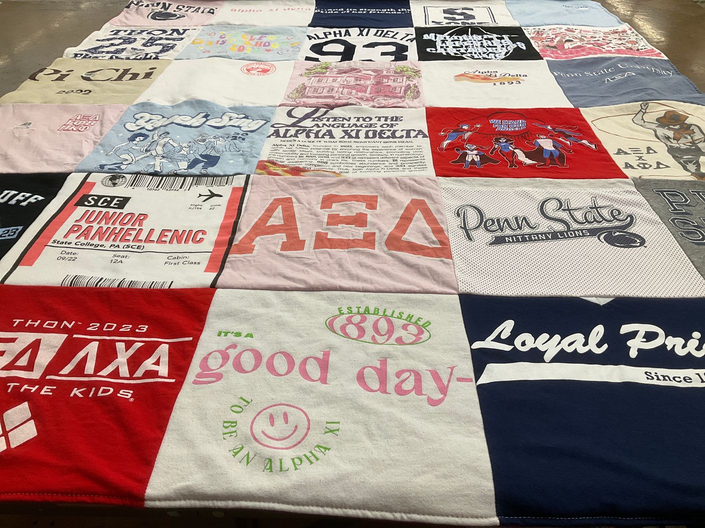 T-shirt quilt featuring penn state nittany lions by Shirley from PA