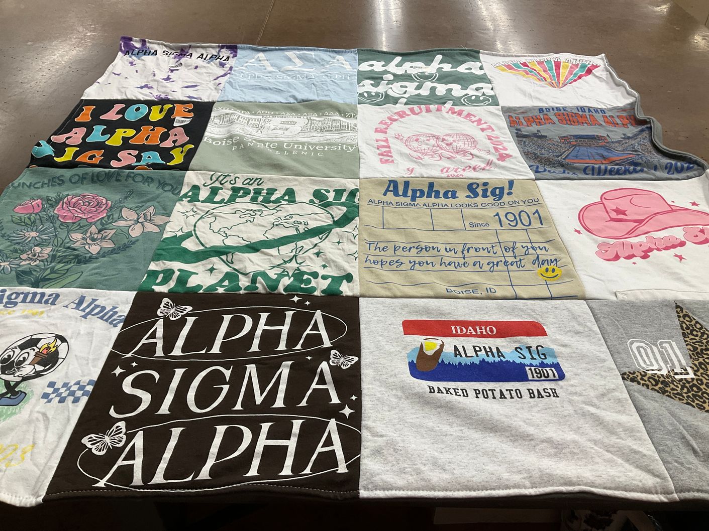 T-shirt quilt from boise state university by Jenna from NV