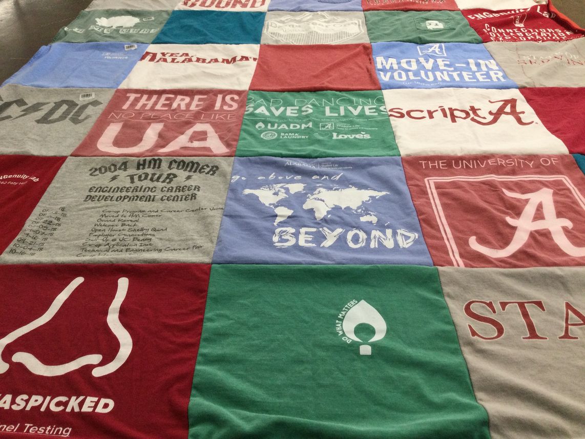 T-shirt quilt from the university of alabama by Janice from AR