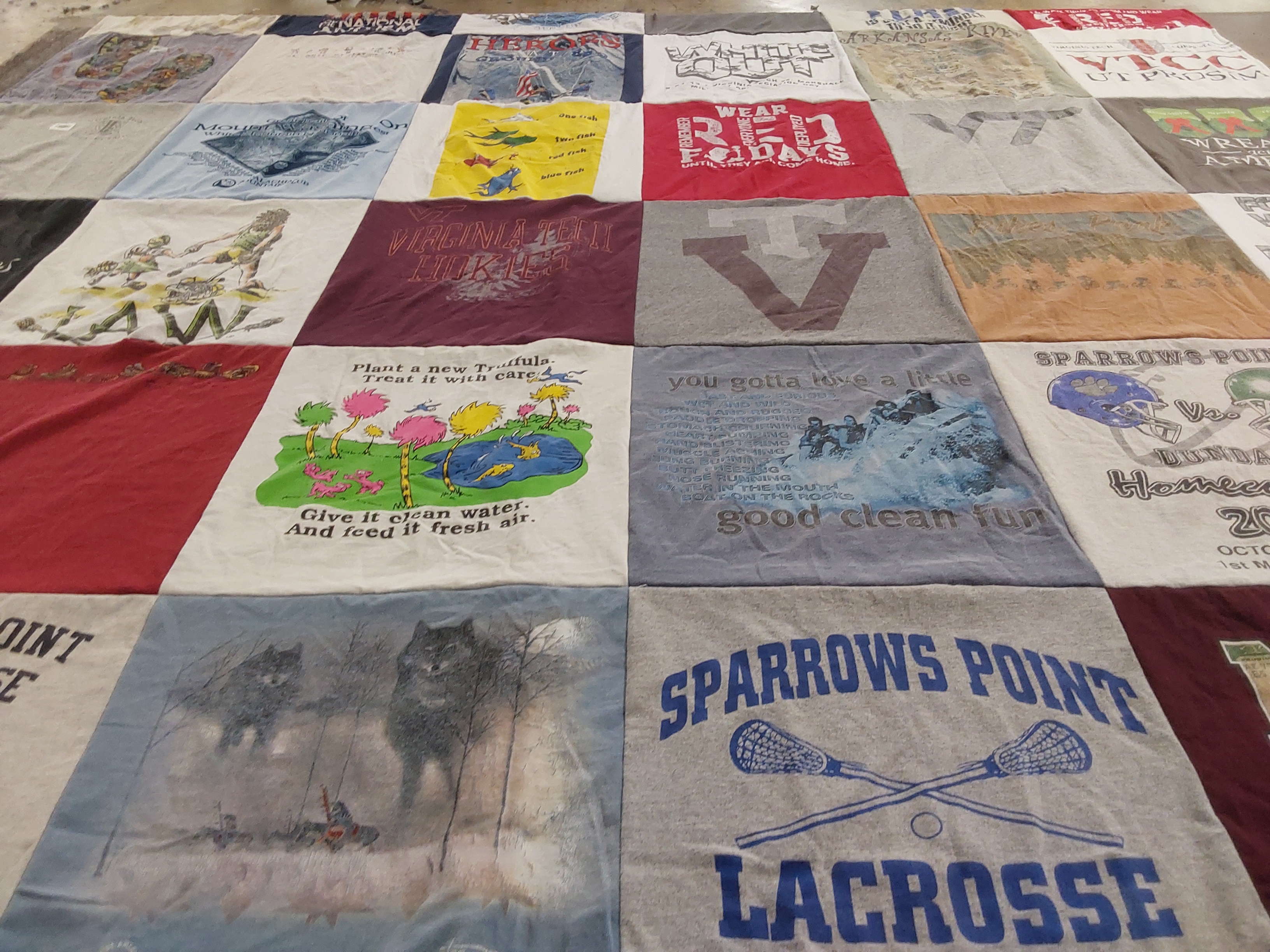 T-shirt quilt featuring sparrows point lacrosse by Cynthia from MD