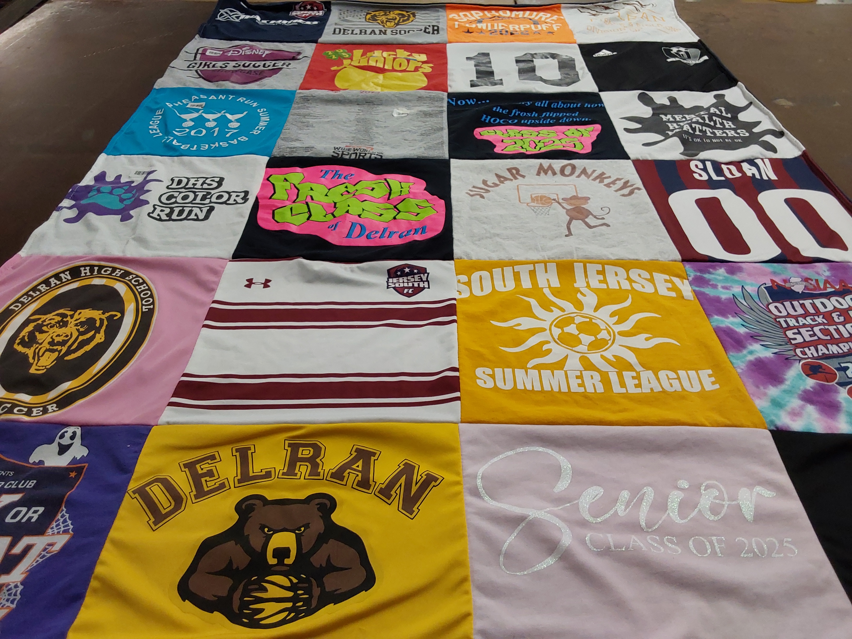 T-shirt quilt featuring delran high school soccer by MICHELLE from NJ