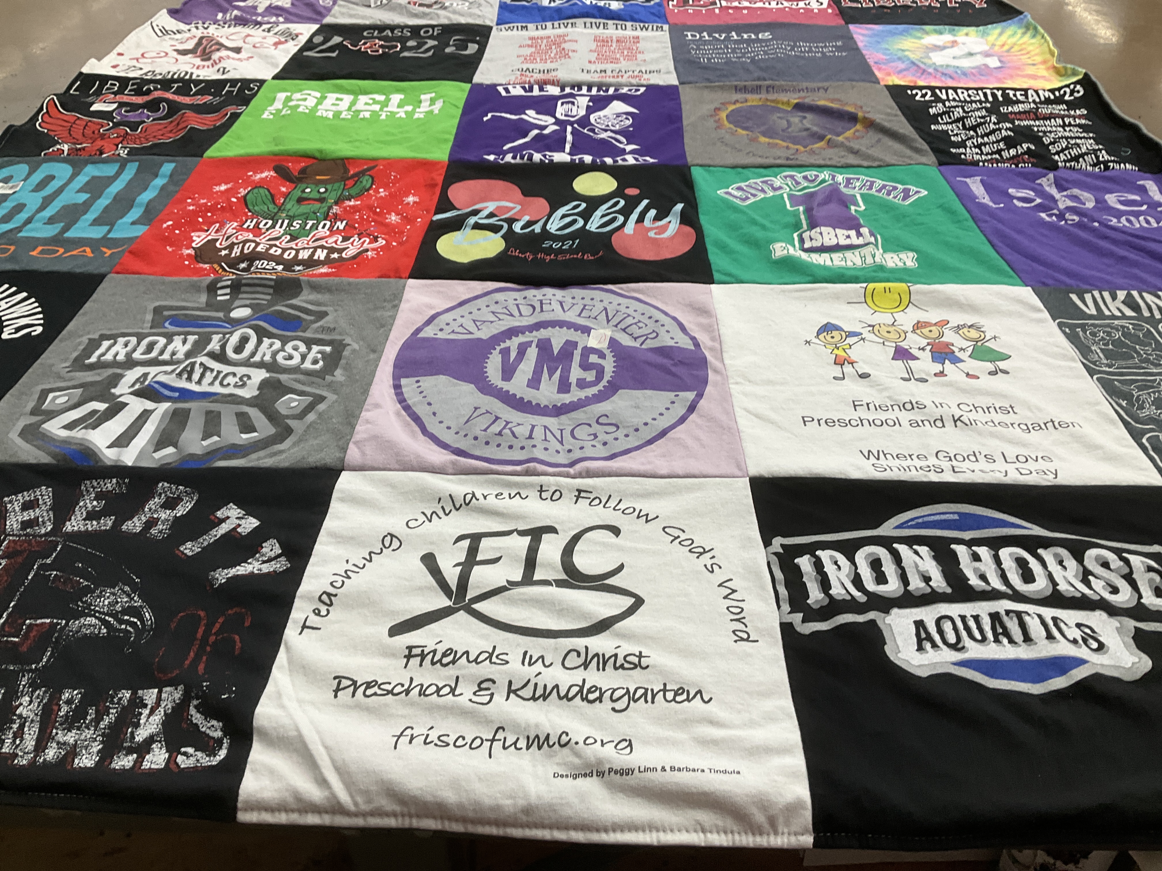 T-shirt quilt featuring horse athletics by Staci from TX