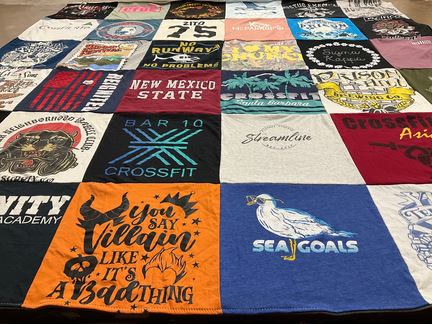 T-shirt quilt from new mexico state university by Noah from AZ