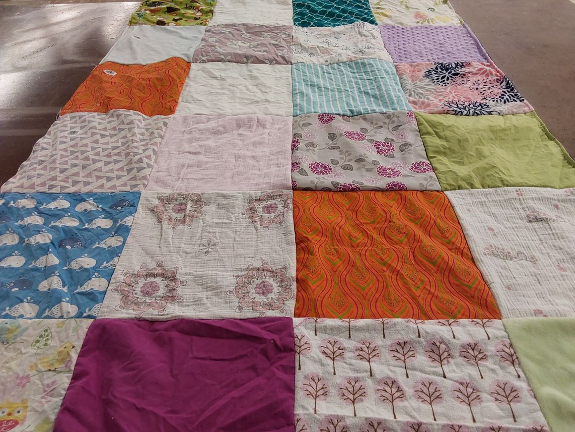 T-shirt quilt with textiles, quilting themes by cassaundra from VA