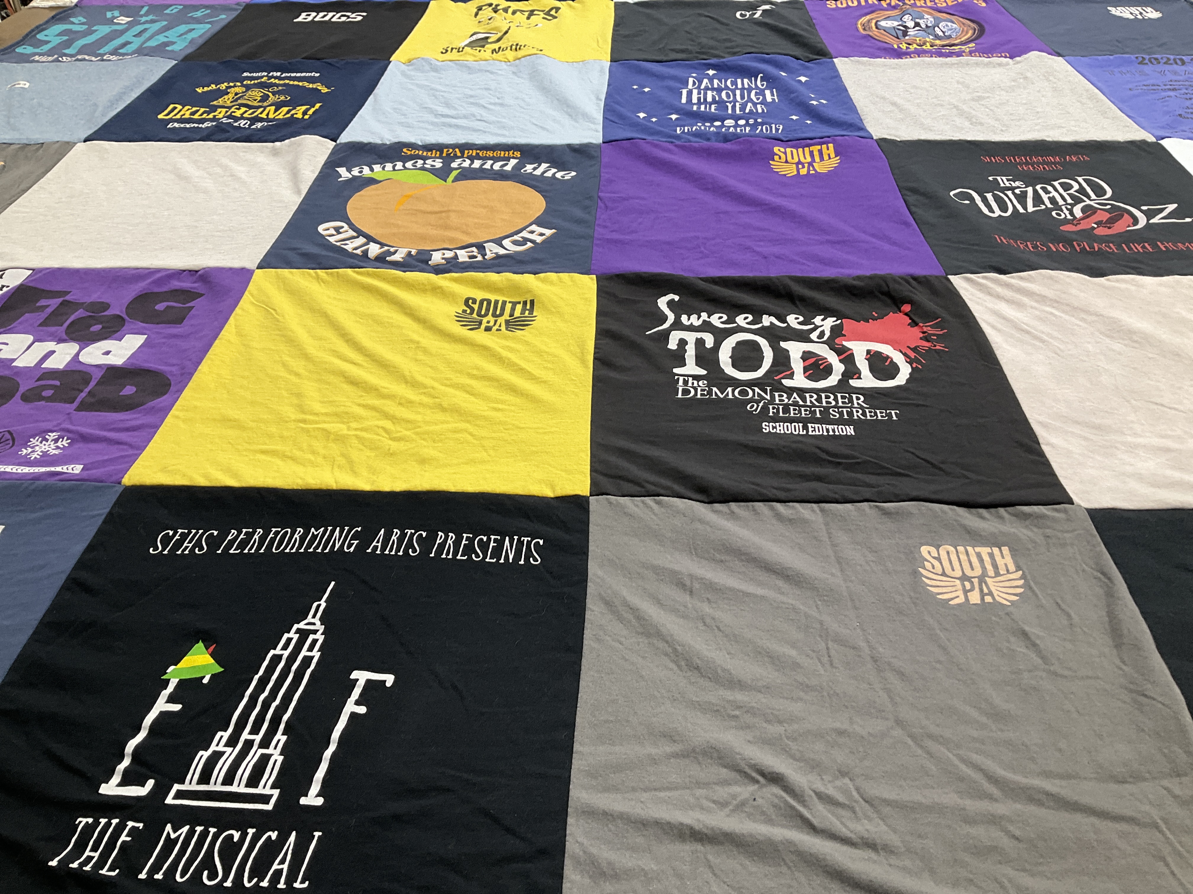 T-shirt quilt from south forsyth high school by Keith from GA