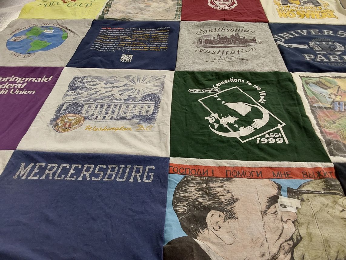 T-shirt quilt from mercersburg academy by Charles from SC