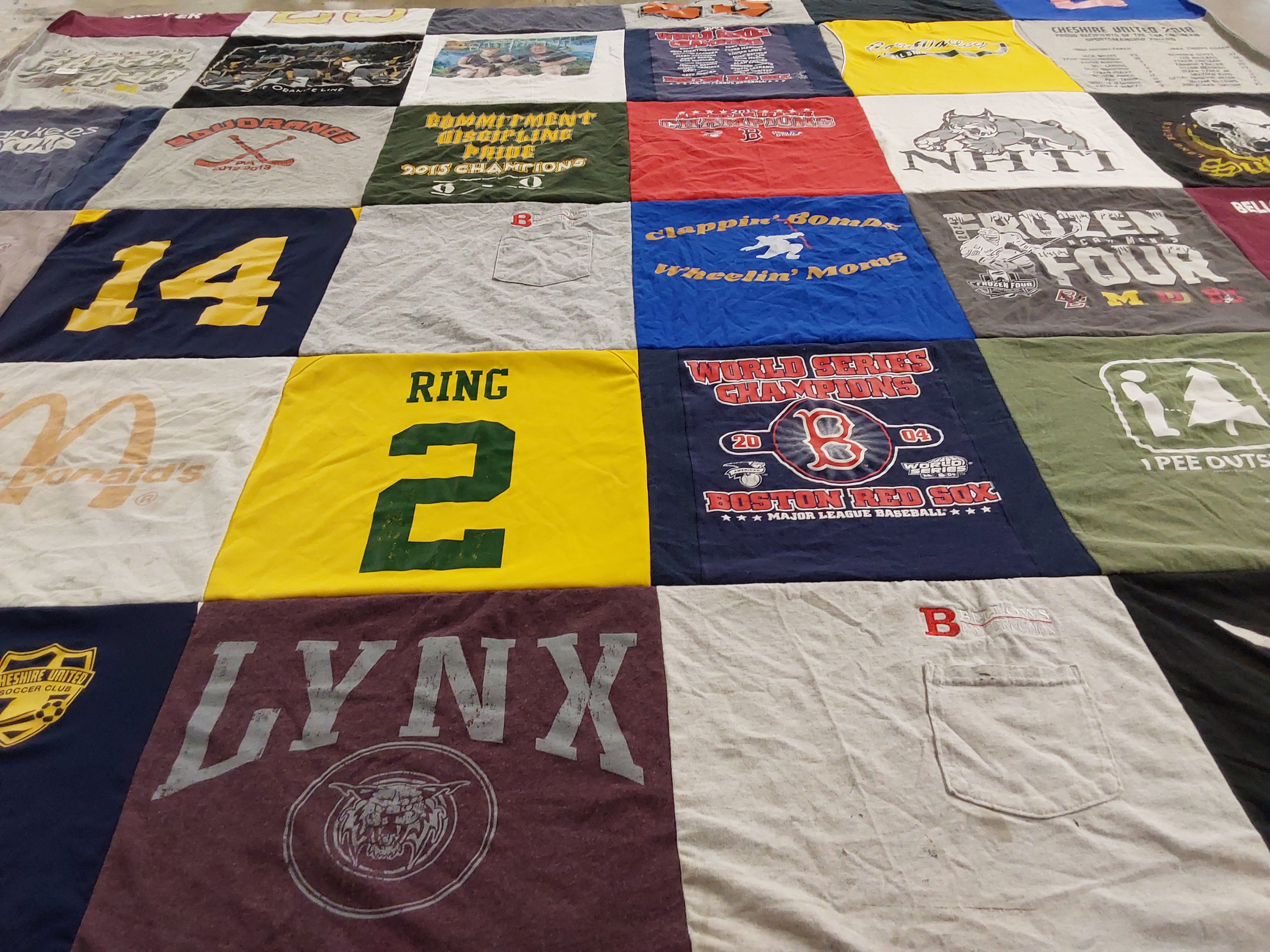 T-shirt quilt featuring boston red sox by Donalin from NH