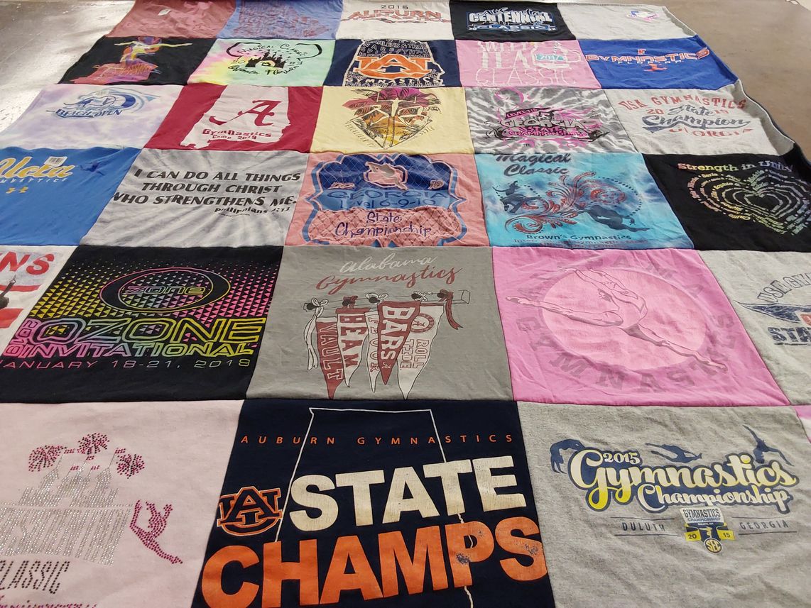 T-shirt quilt from auburn university by Kristen Davis from FL