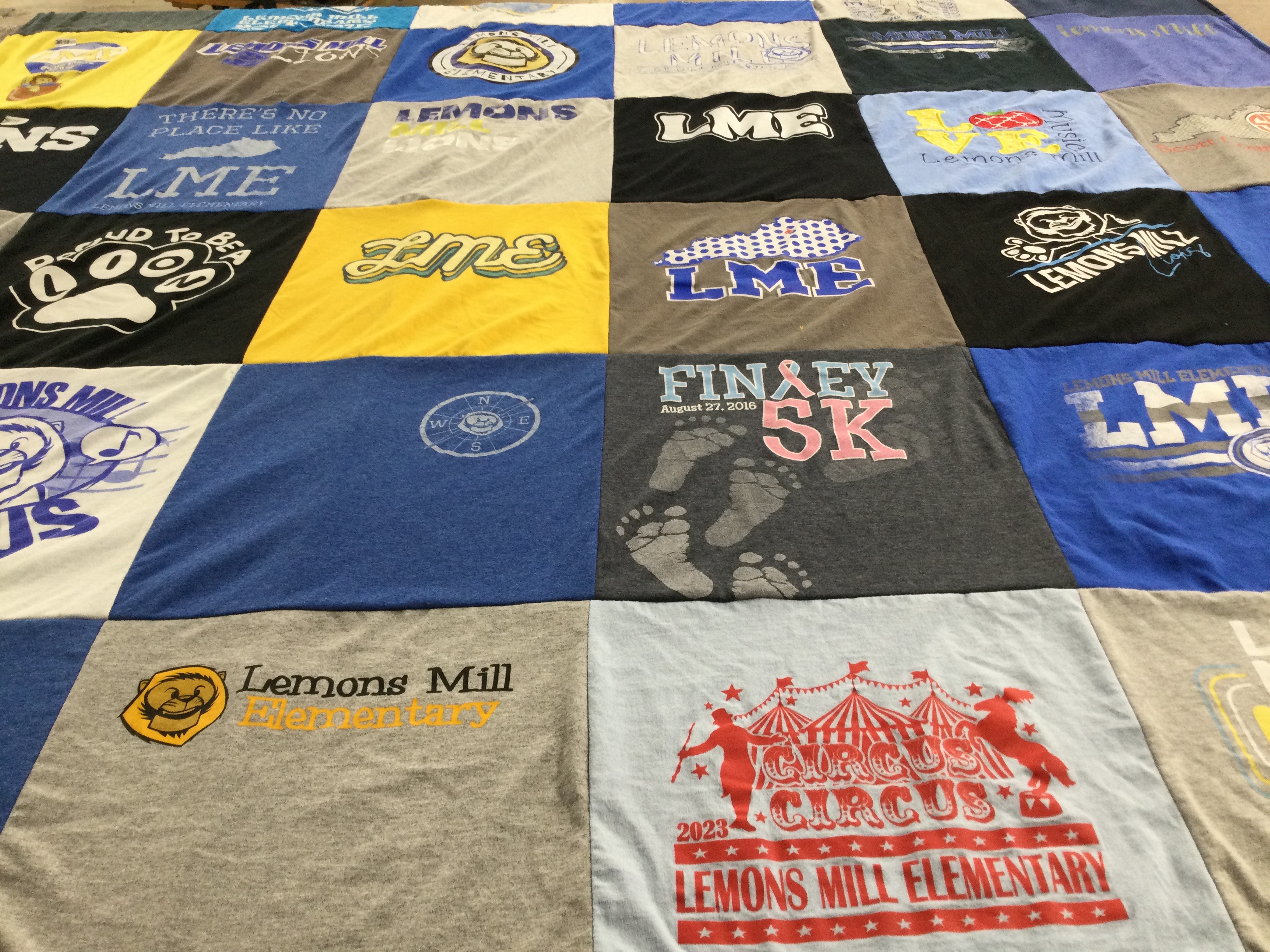 T-shirt quilt from lemons mill elementary by Courtney from KY