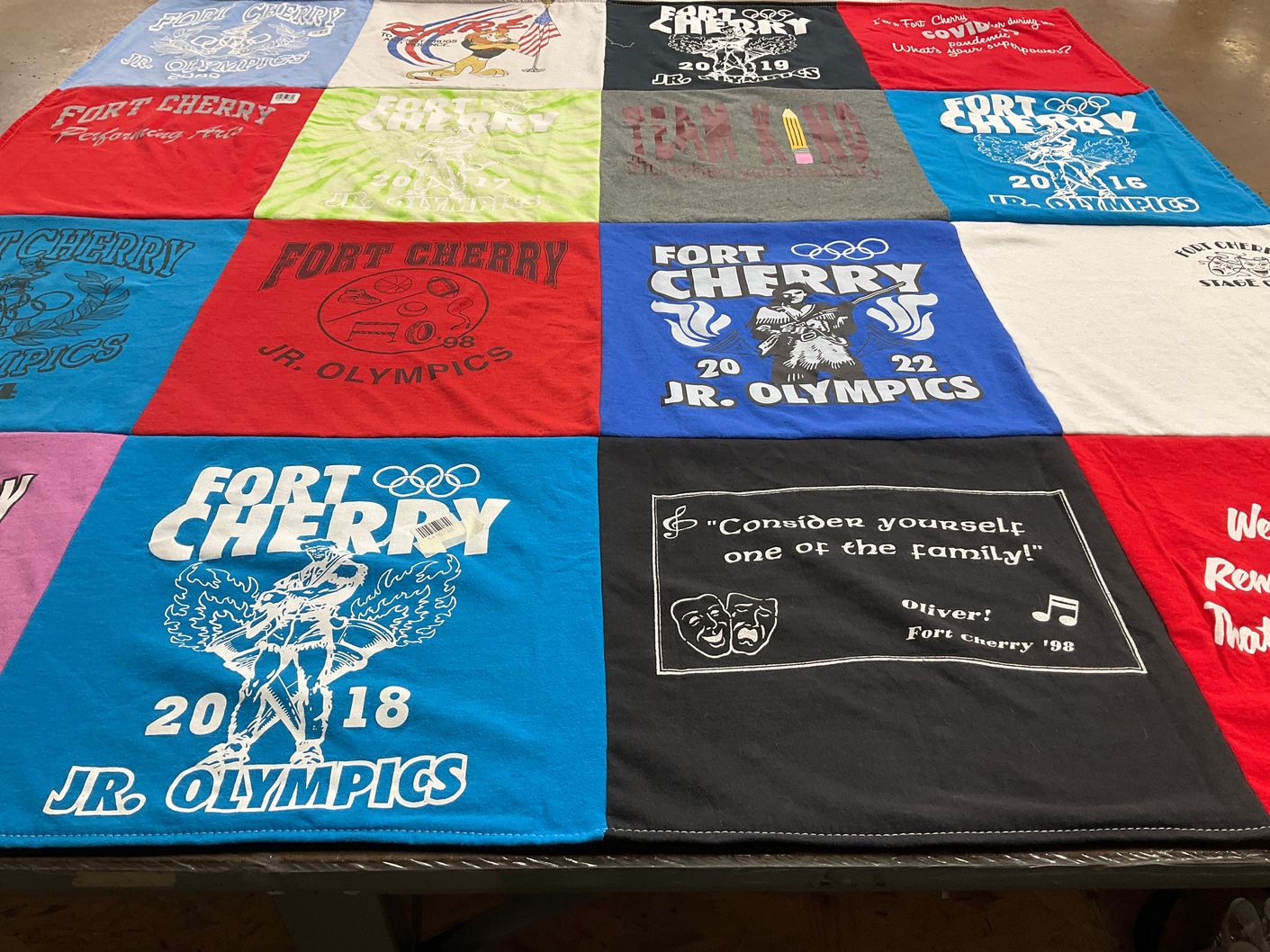 T-shirt quilt from fort cherry high school by David from PA