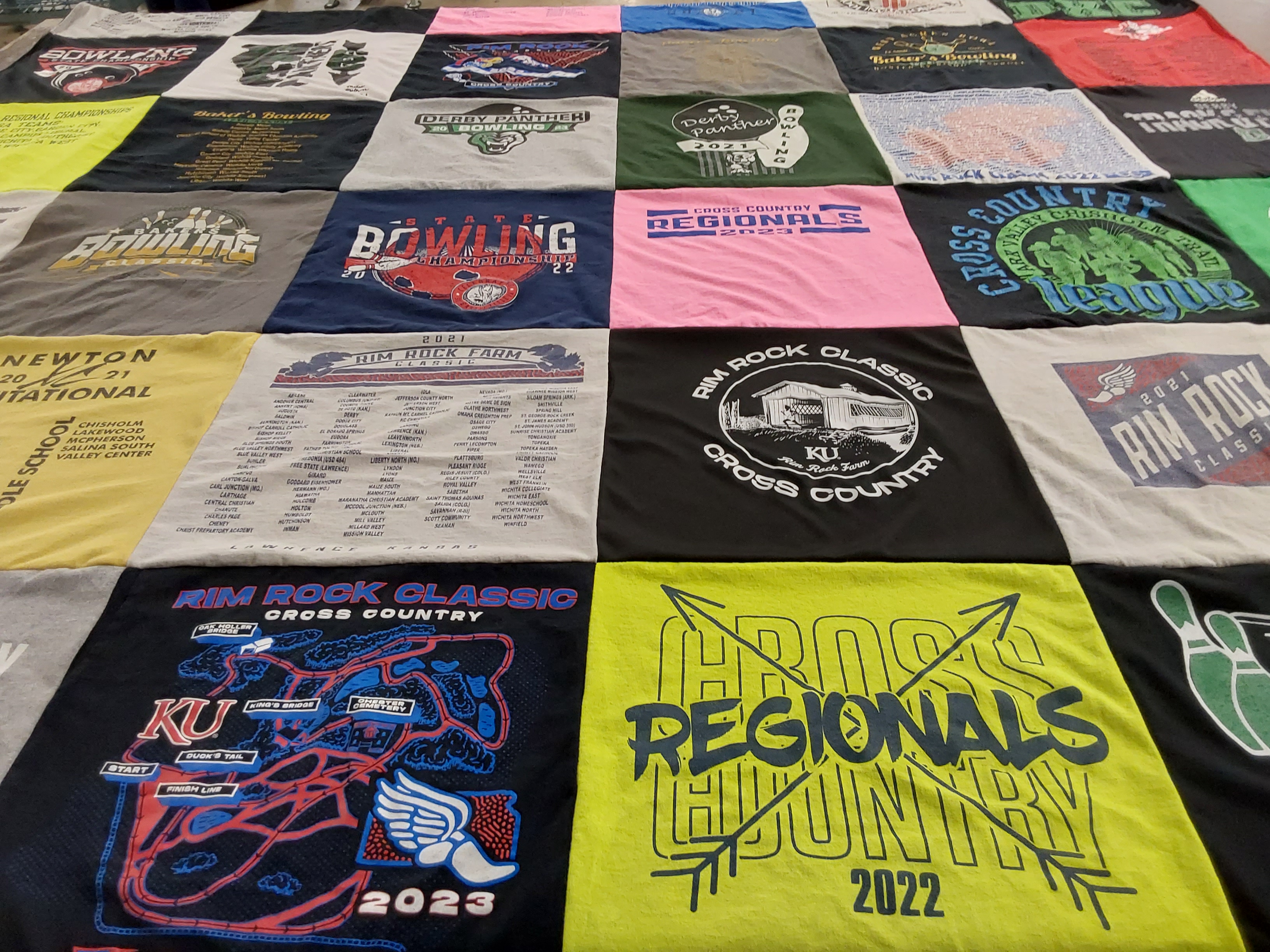T-shirt quilt from ku by Heather from KS